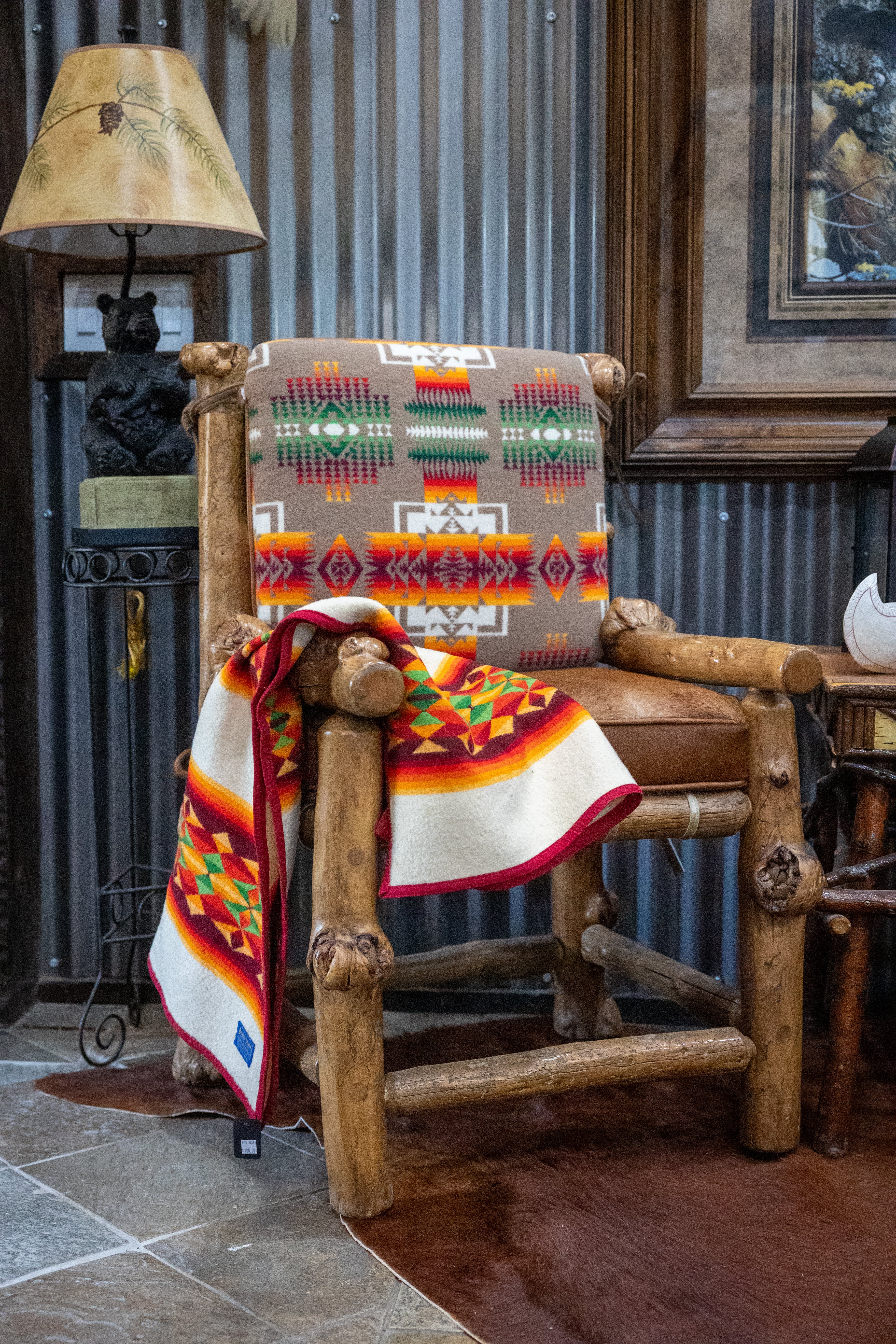 Rustic Knots and Gnarled Pine Log Chair