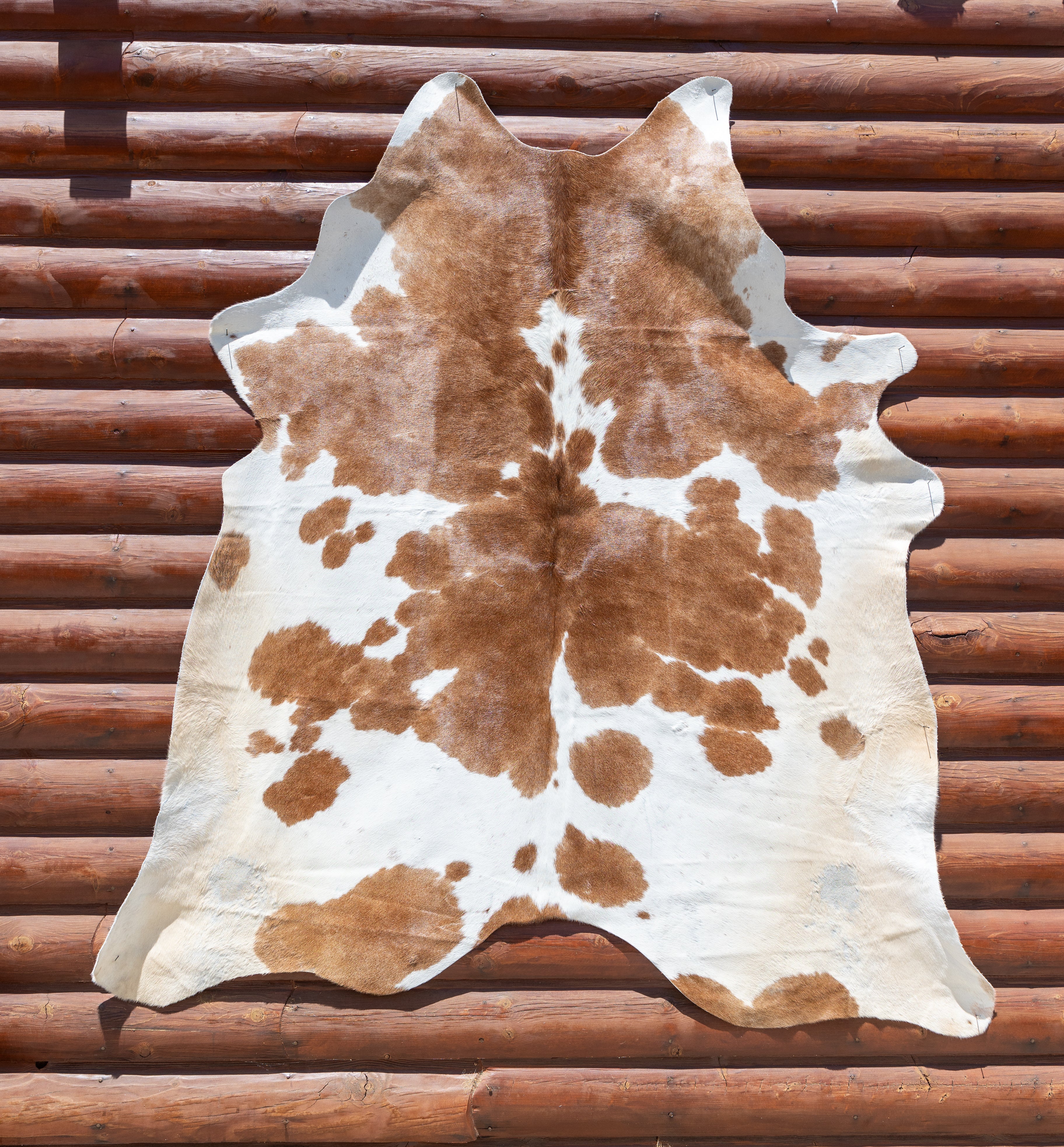 Fabulous Light Brown and White Cowhide Handmade in Brazil