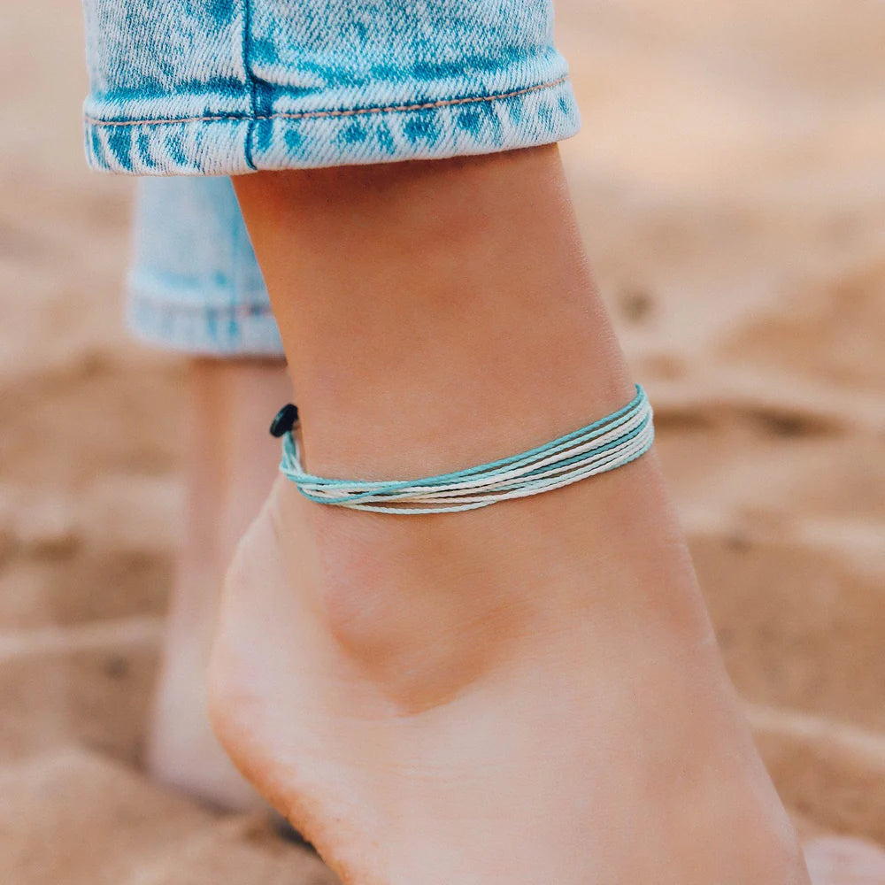 Pura Vida Clean Beaches Jute Cord Anklet