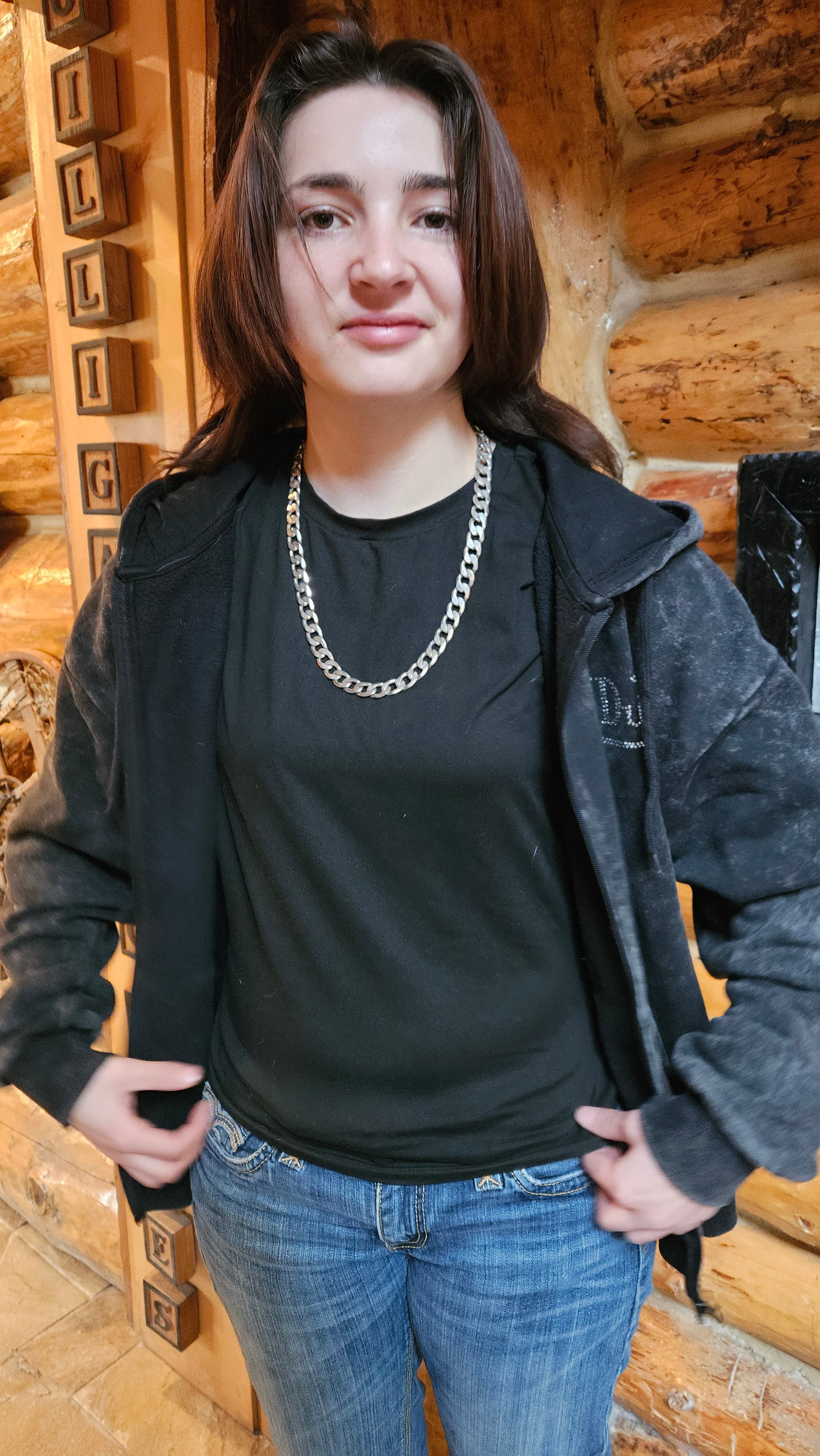 24 Inch Cuban-Style Chain Necklace 925 Silver None Tarnish Plating