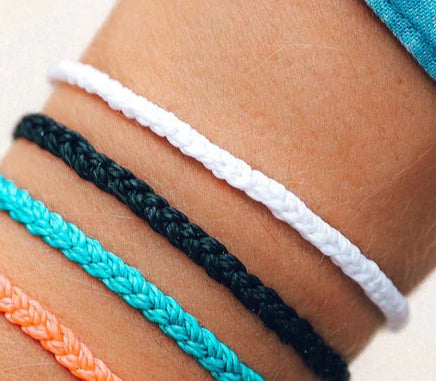 Pura Vida Mini White Braided Jute Cord Bracelet