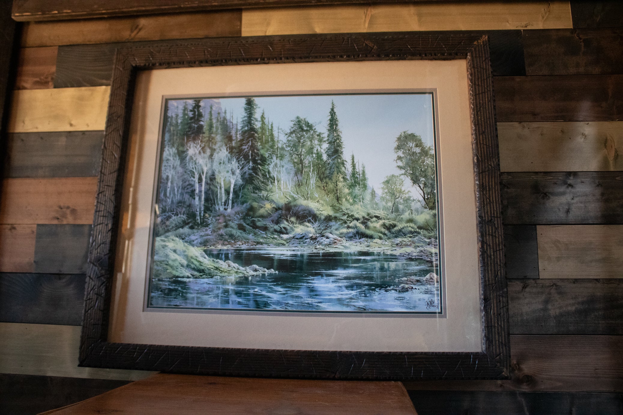 Printed copy of a Painted Landscape of River