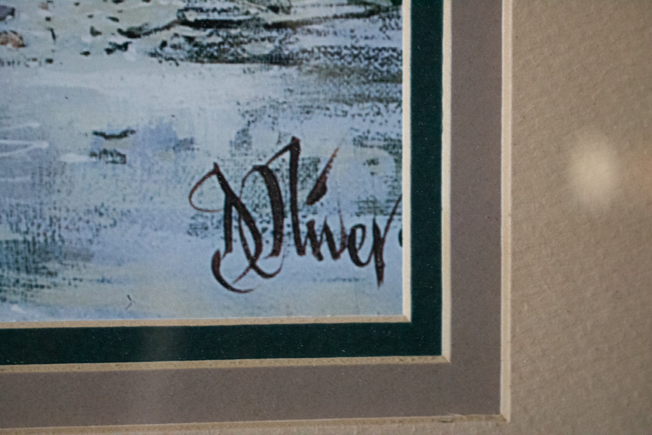 Printed copy of a Painted Landscape of River