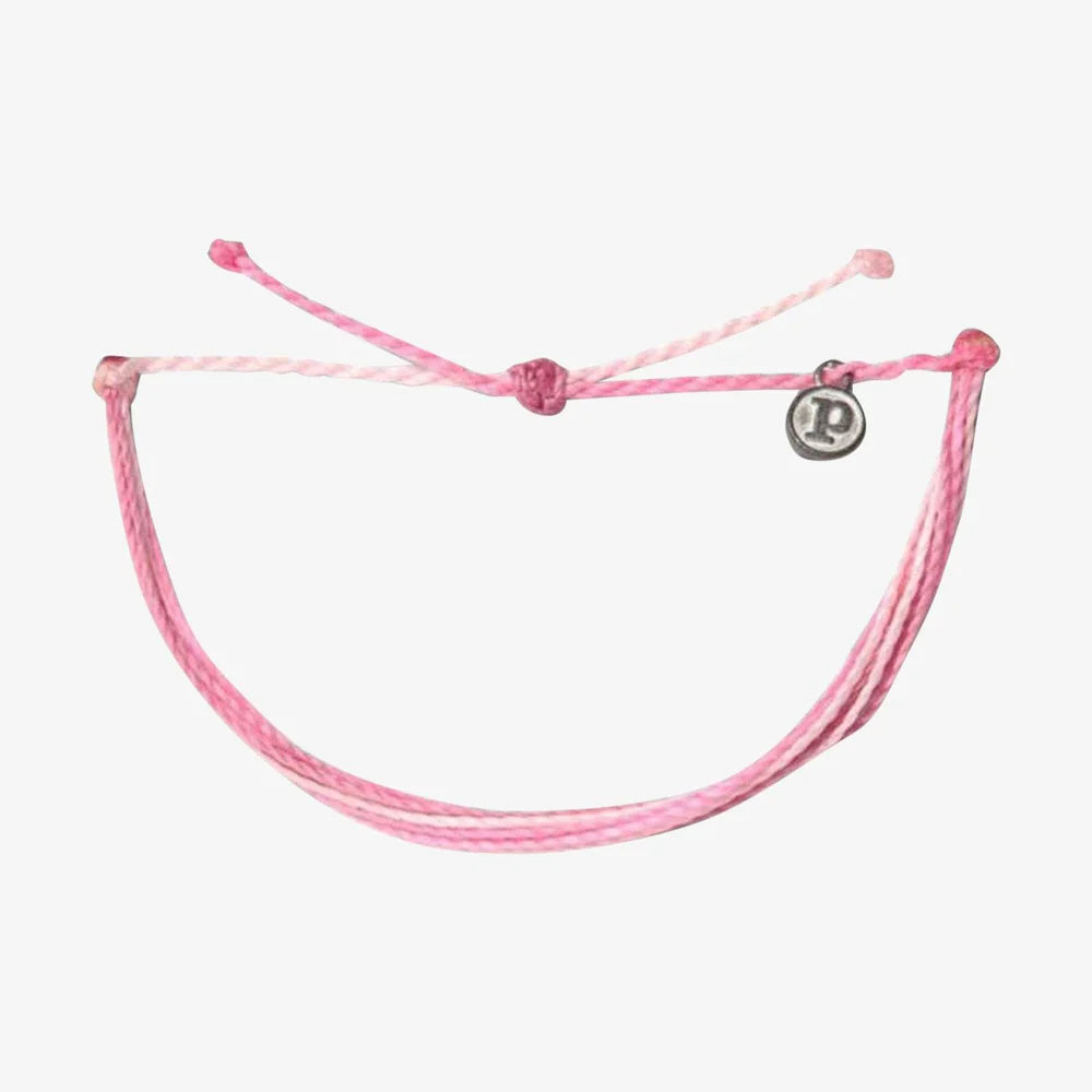 Pura Vida Boarding 4 Breast Cancer Awareness Jute Cord Bracelet