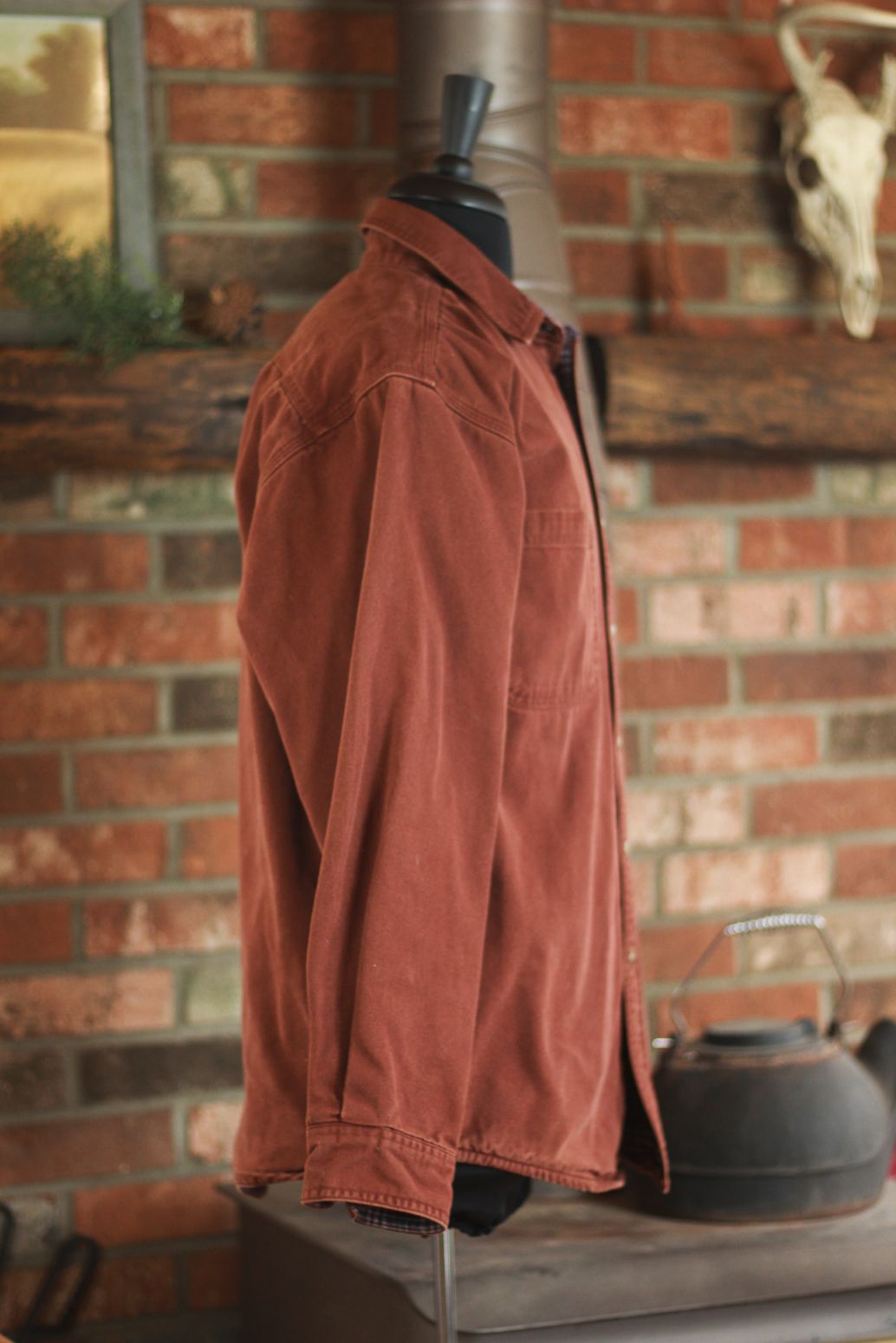 Carhartt Maroon Jacket – Flannel Lined for Extra Warmth