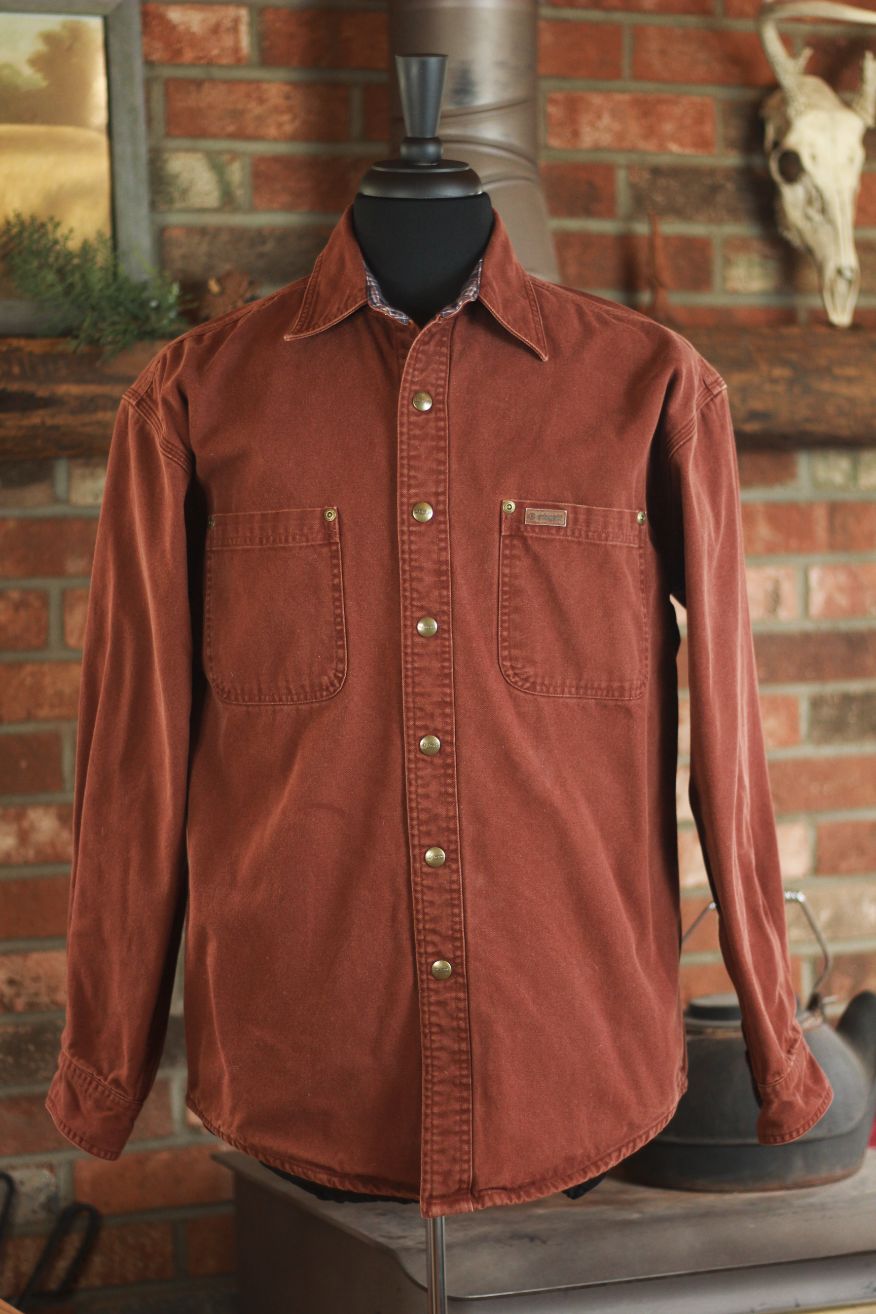 Carhartt Maroon Jacket – Flannel Lined for Extra Warmth