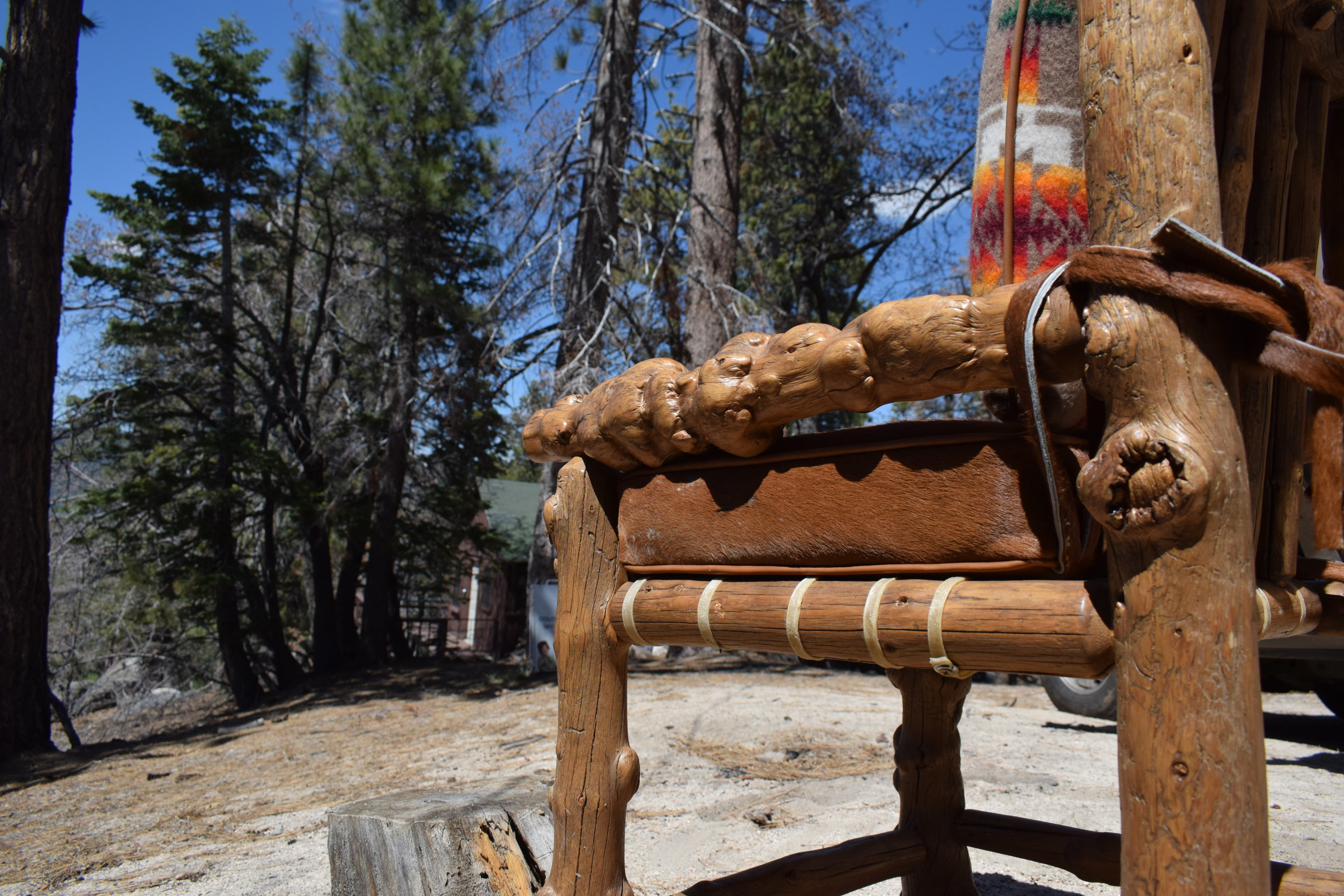 Rustic Knots and Gnarled Pine Log Chair