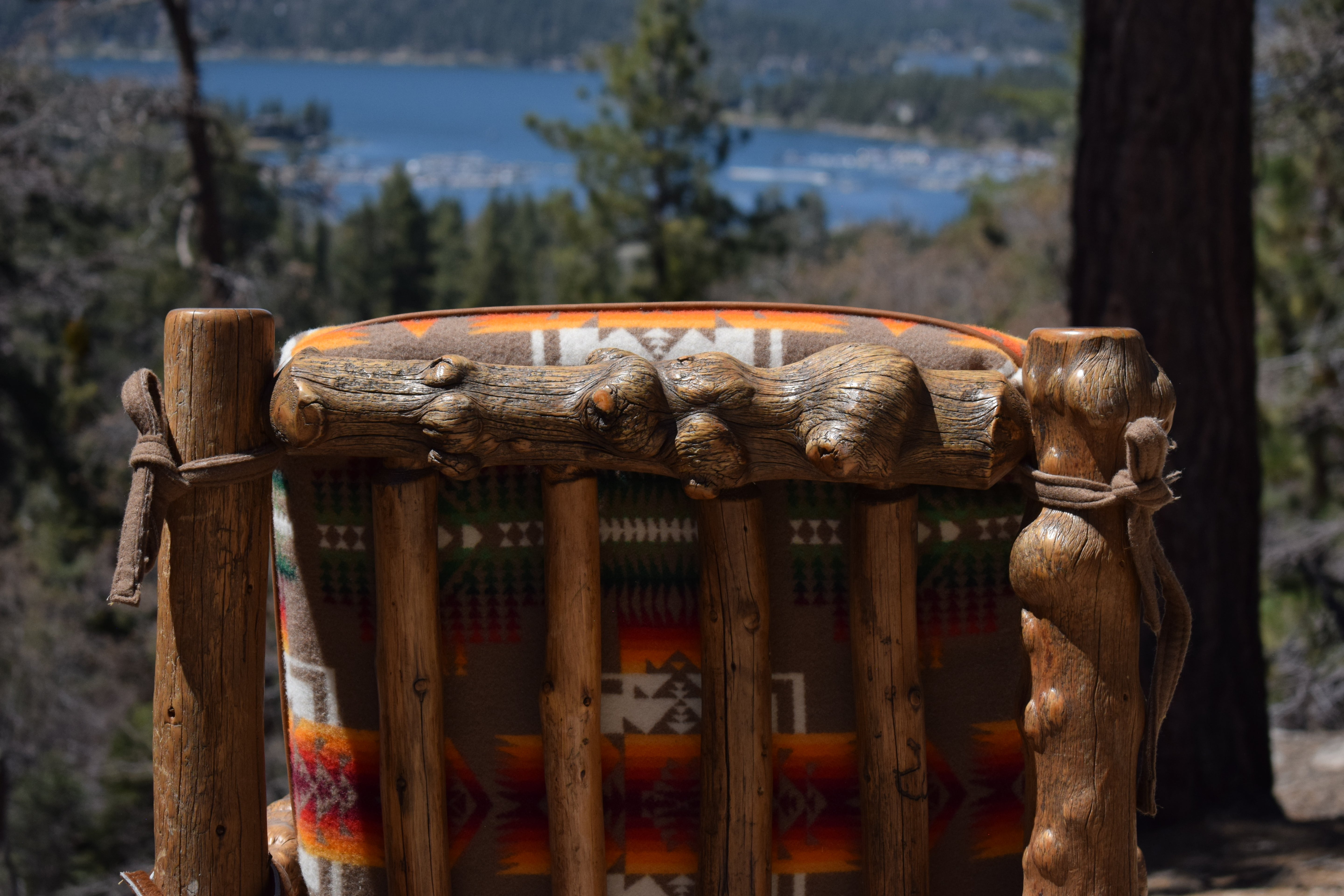 Rustic Knots and Gnarled Pine Log Chair