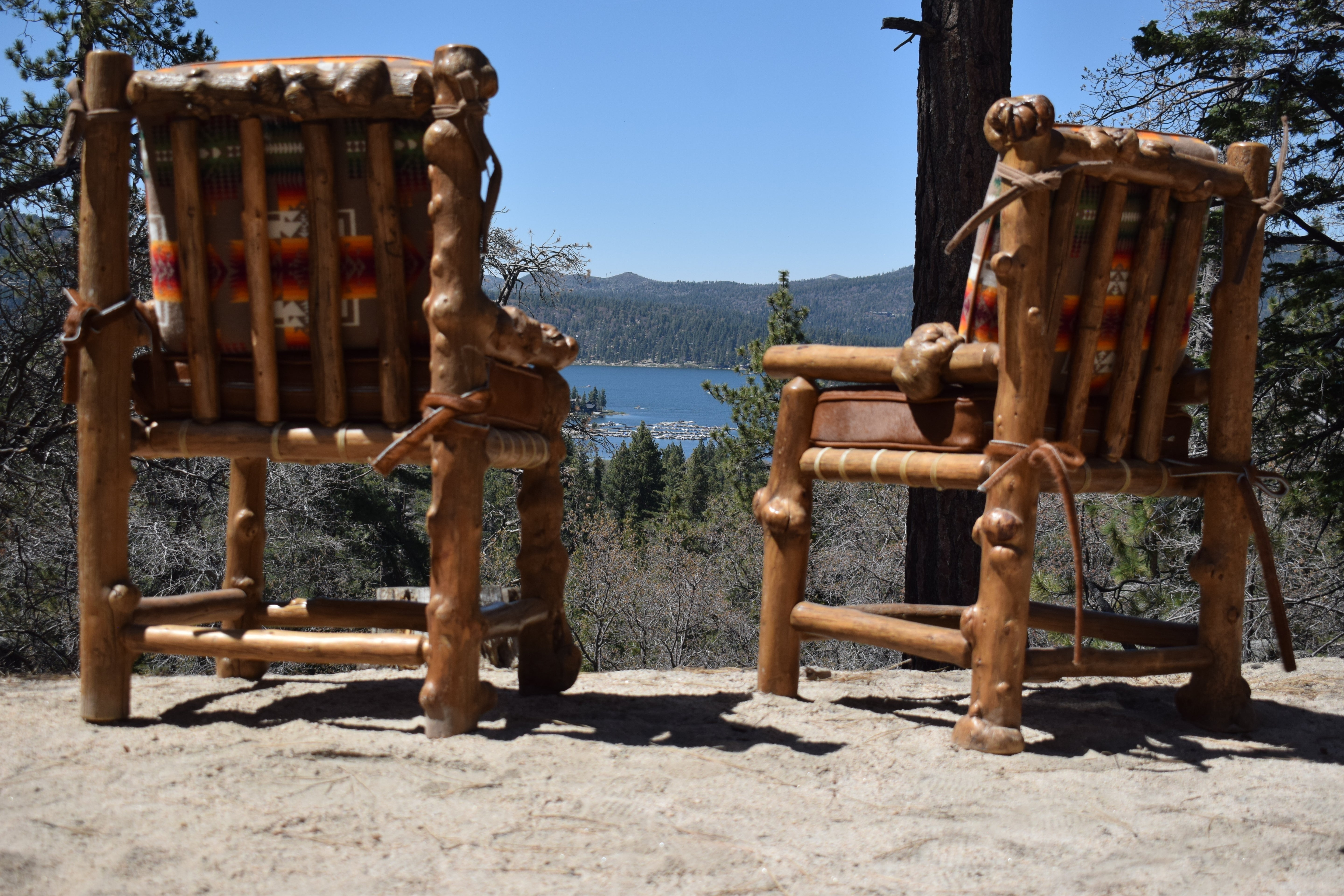 Rustic Knots and Gnarled Pine Log Chair