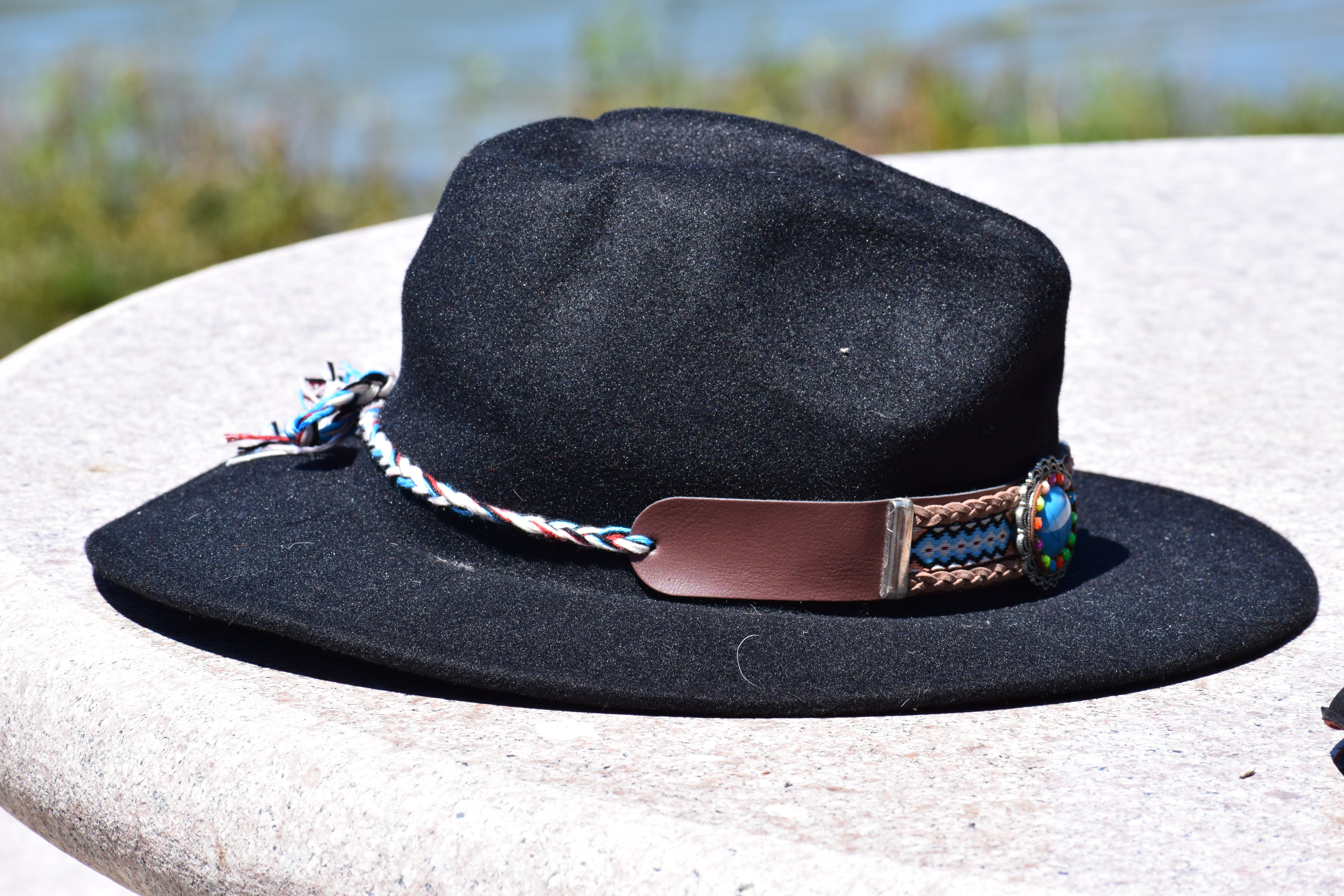 Black Felt Cowboy Hat with Hatband