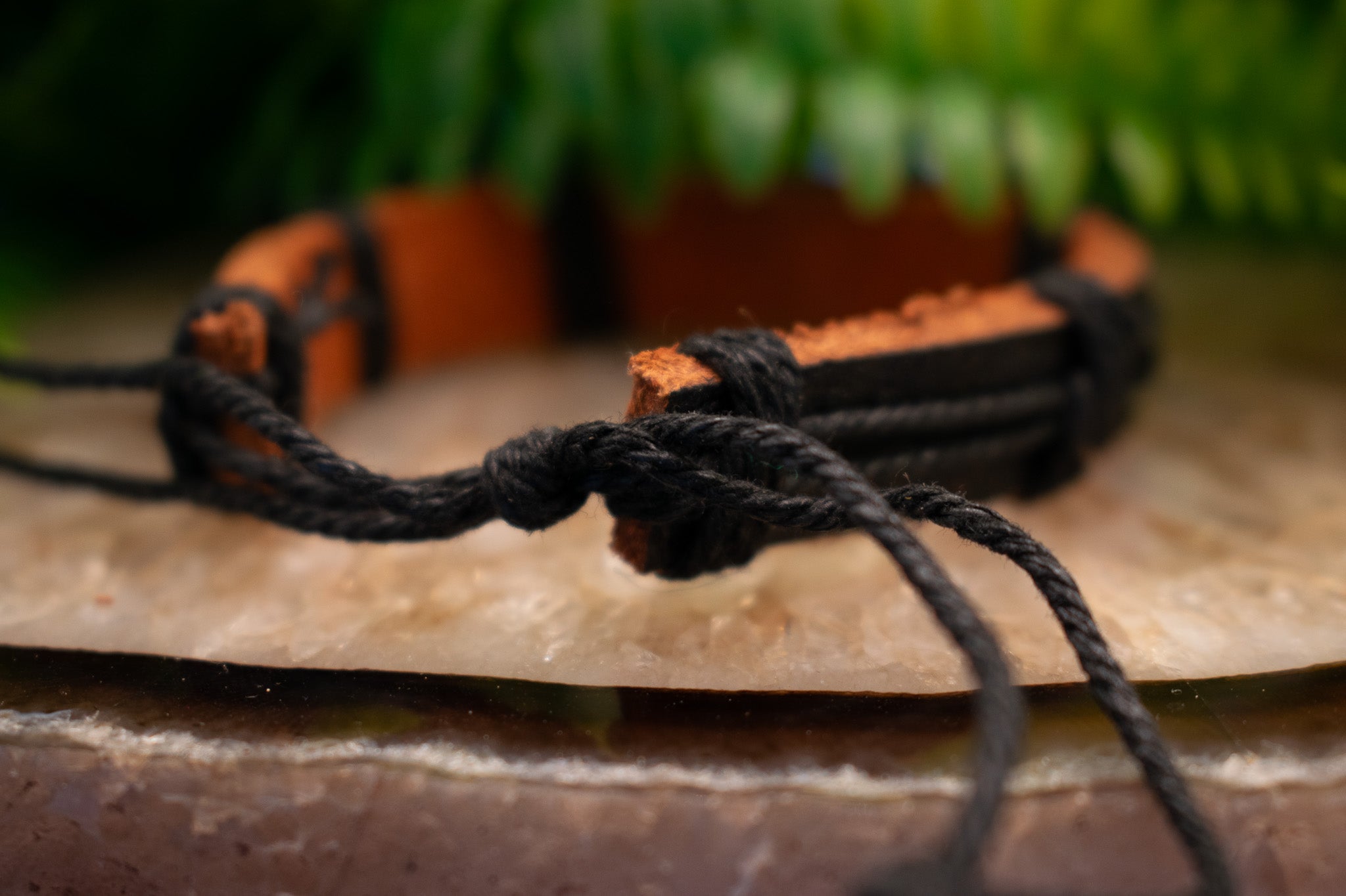 Skull and Bones Charm Leather Adjustable Bracelet