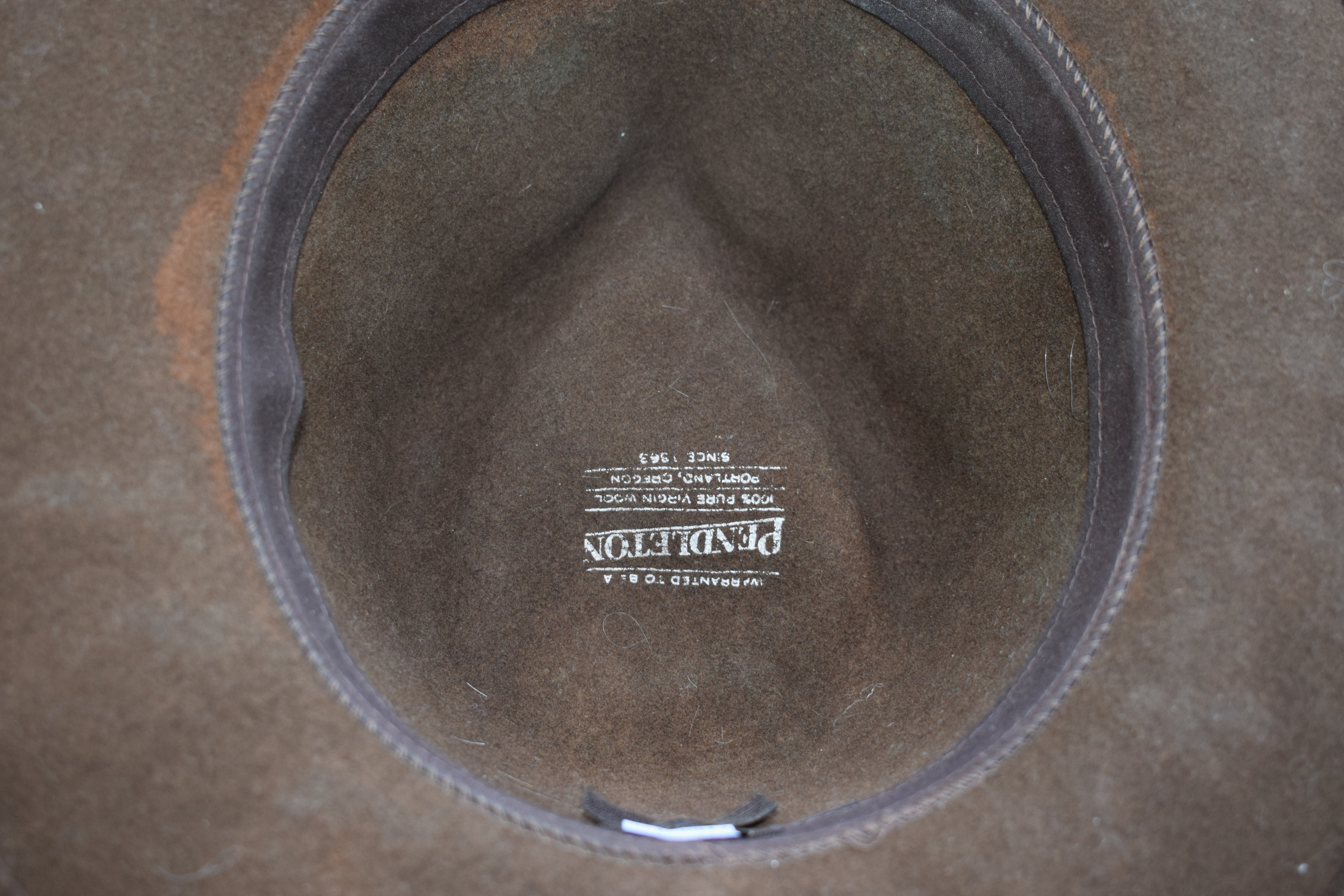 Pendleton Brown Wool Wide Brim Fedora Western Country