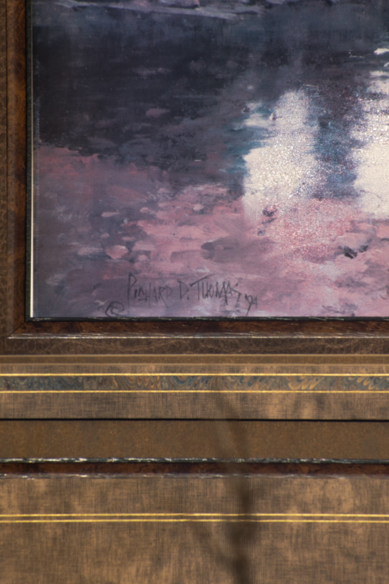 Cowboys Resting with Horses at the River by Artist Richard D. Thomas