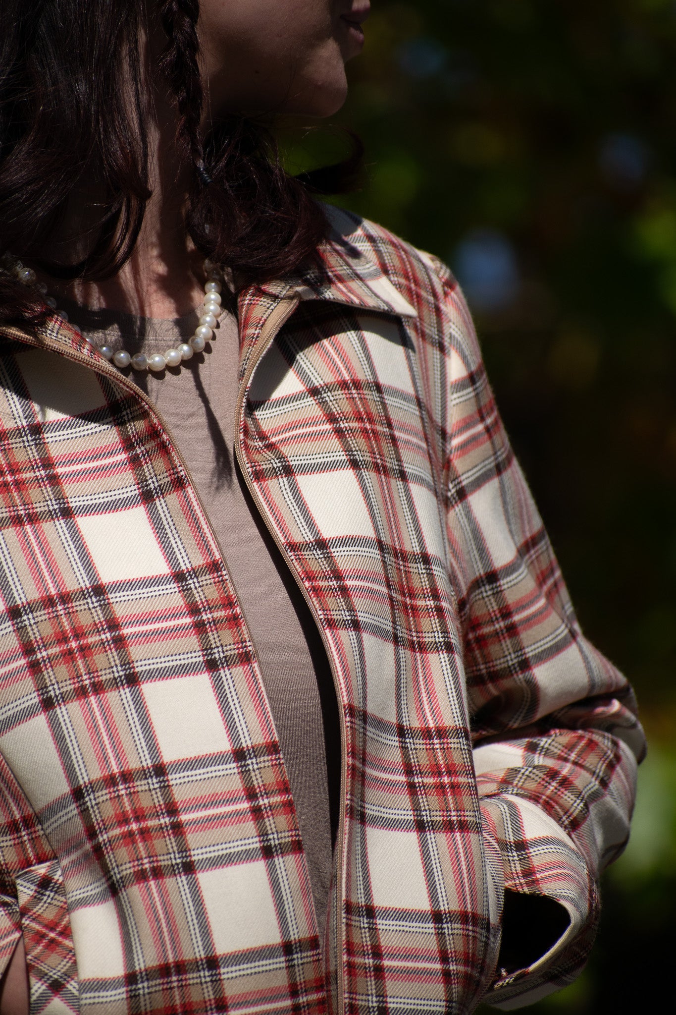 Pendleton Vintage Check Wool Plaid Skirt Set