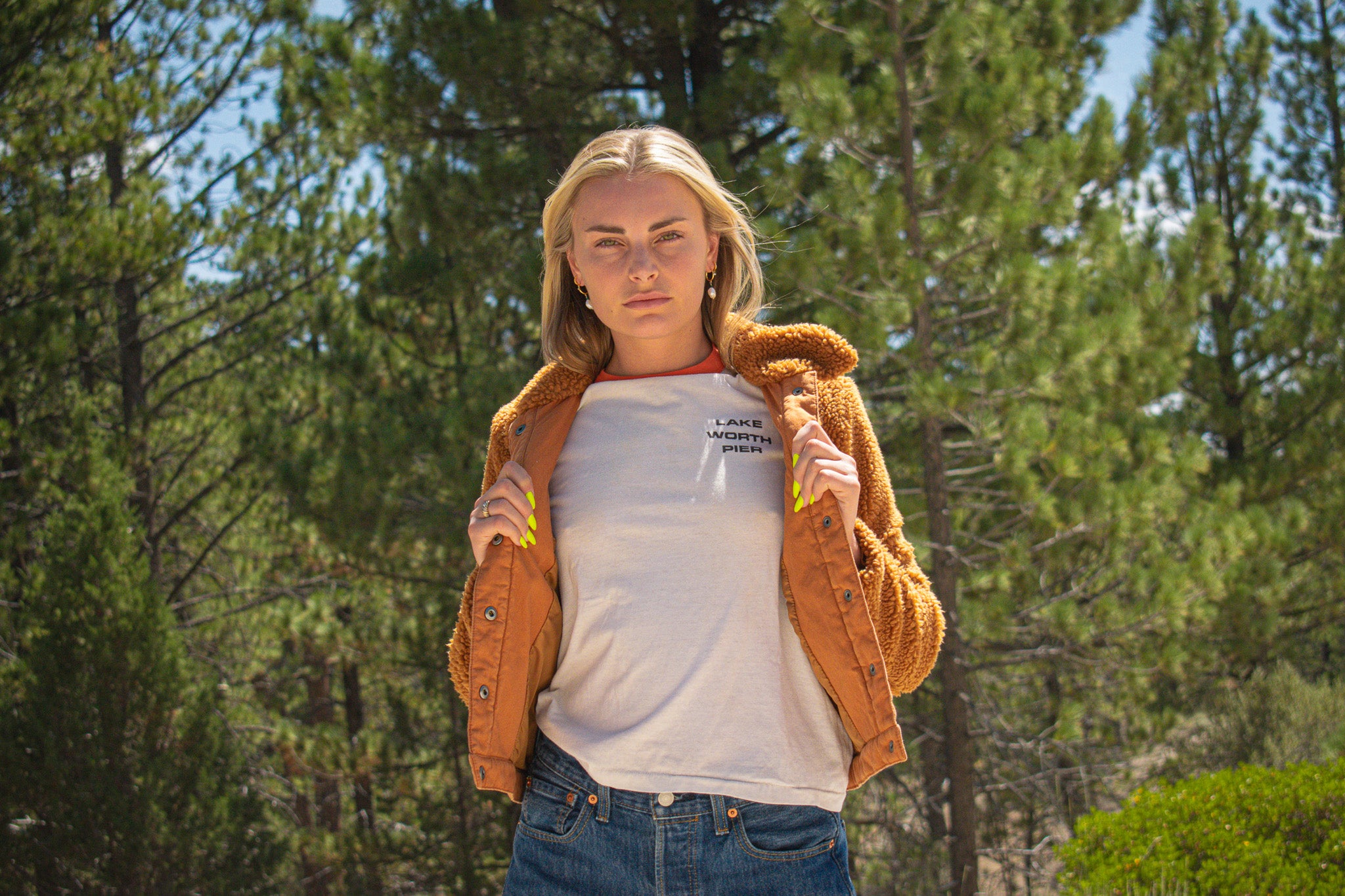 Madewell Tan Snap Front Crop Teddy Sherpa Portland Utility Jacket Size XSmall