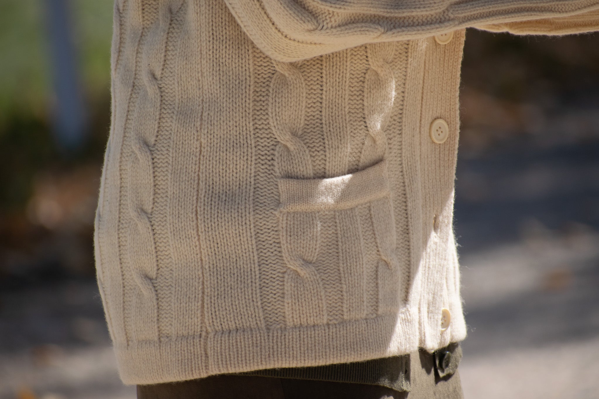 Evans-Picone Off-White Button-up Wool Cardigan Size M with front pockets