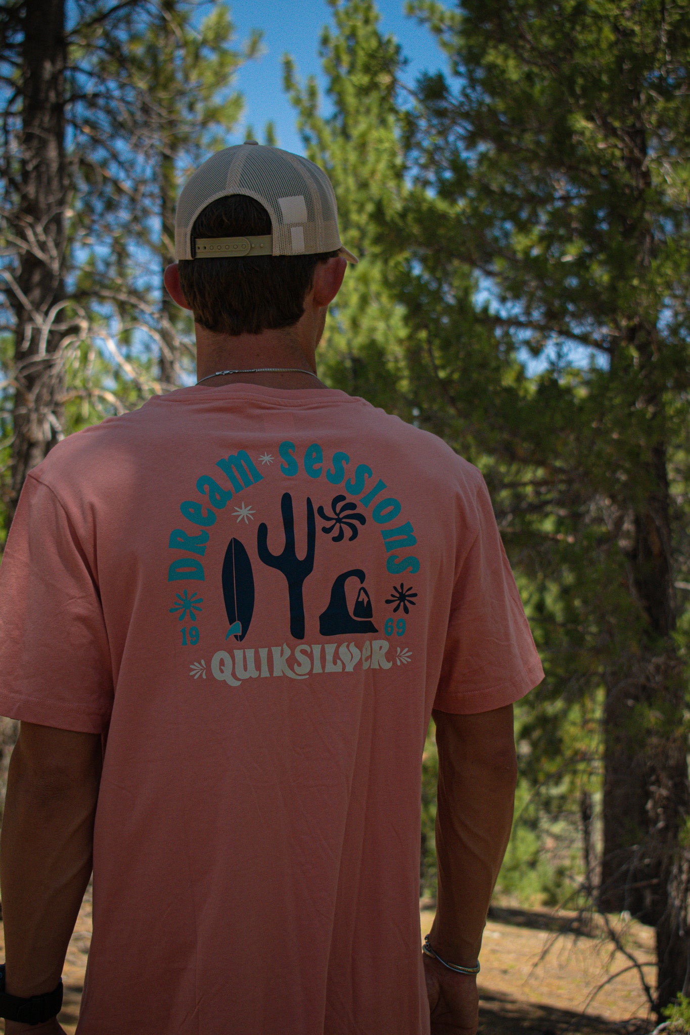 Quiksilver Bubble Gum Pink colored T-shirt