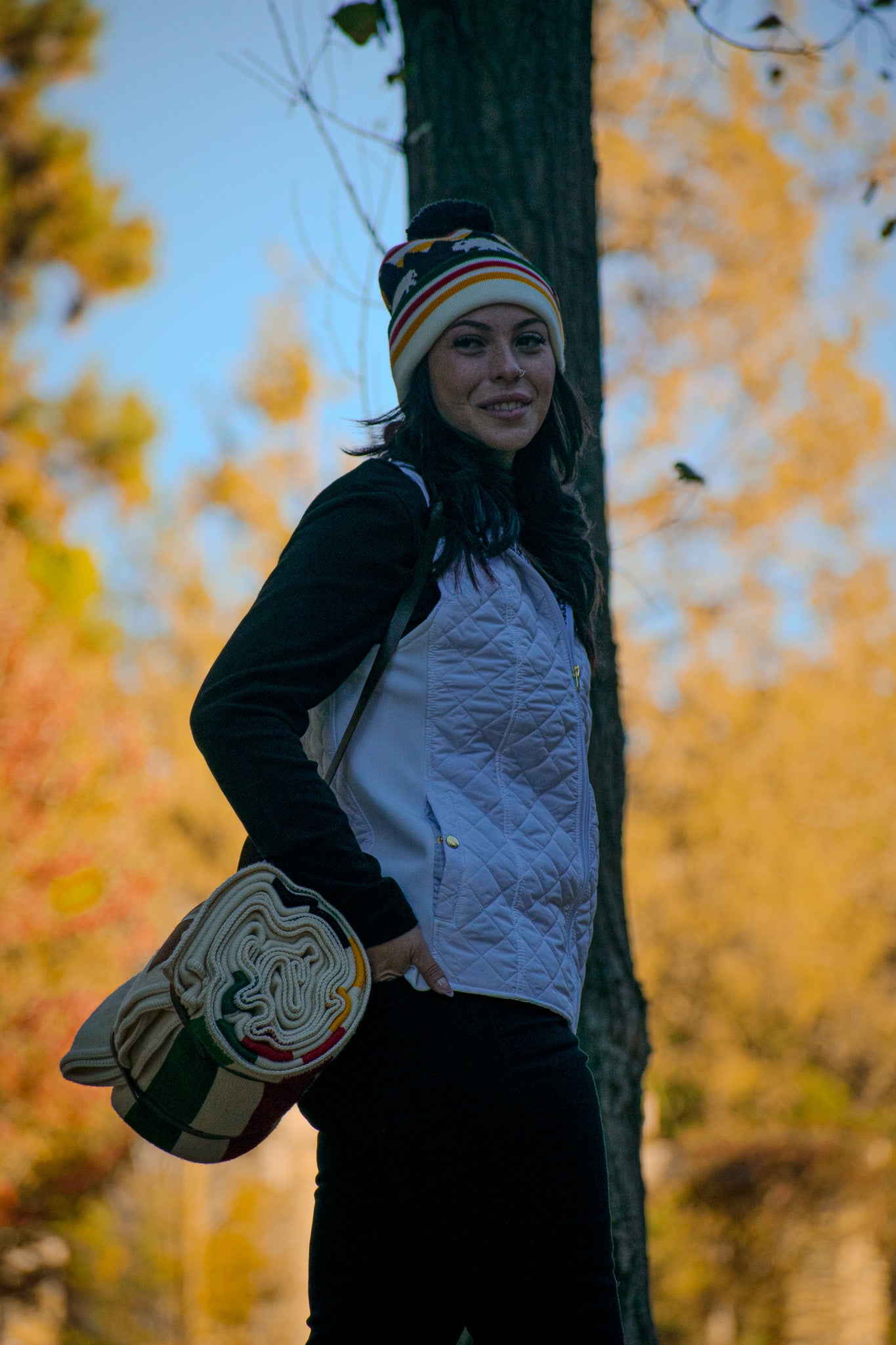 Kim Rogers Quilted Ribbed Vest White