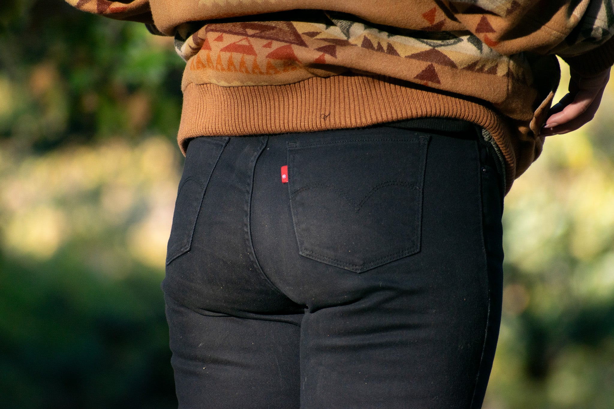 Levis Black 711 Skinny Mid Rise Slim Jeans Size 31 x 33