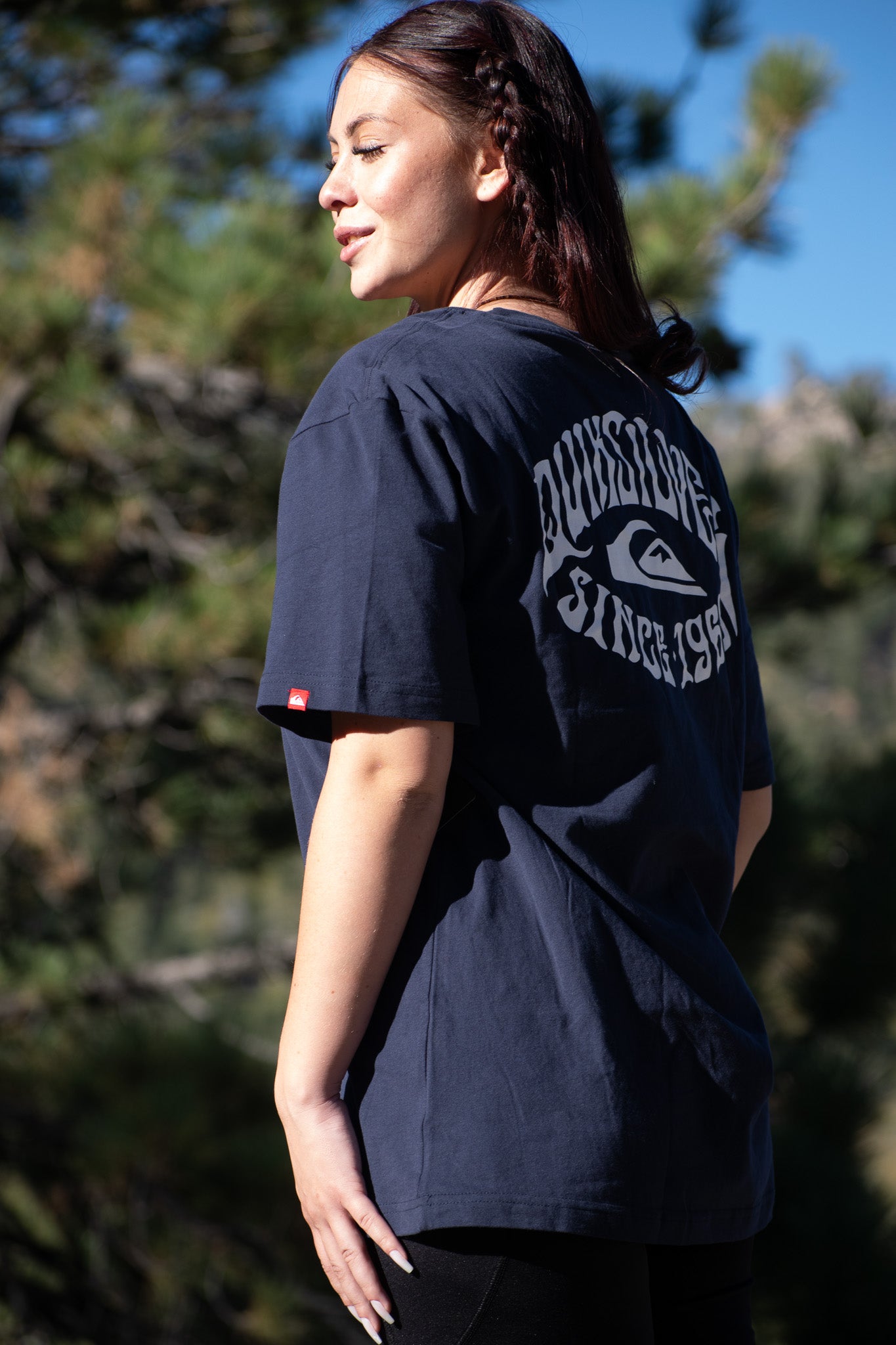 QUIKSILVER Rock Mode Graphic Tee Color:Navy