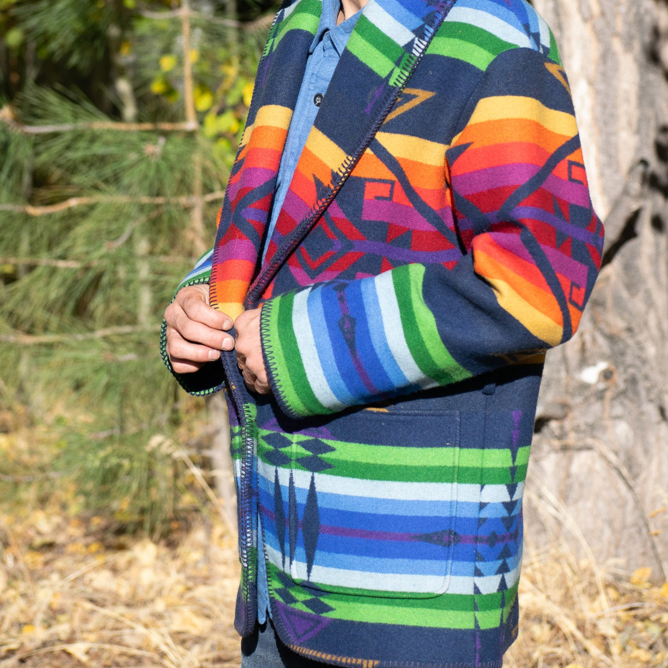 Vintage Country Sophisticates by Pendleton Aztec Wool Blazer Size Medium