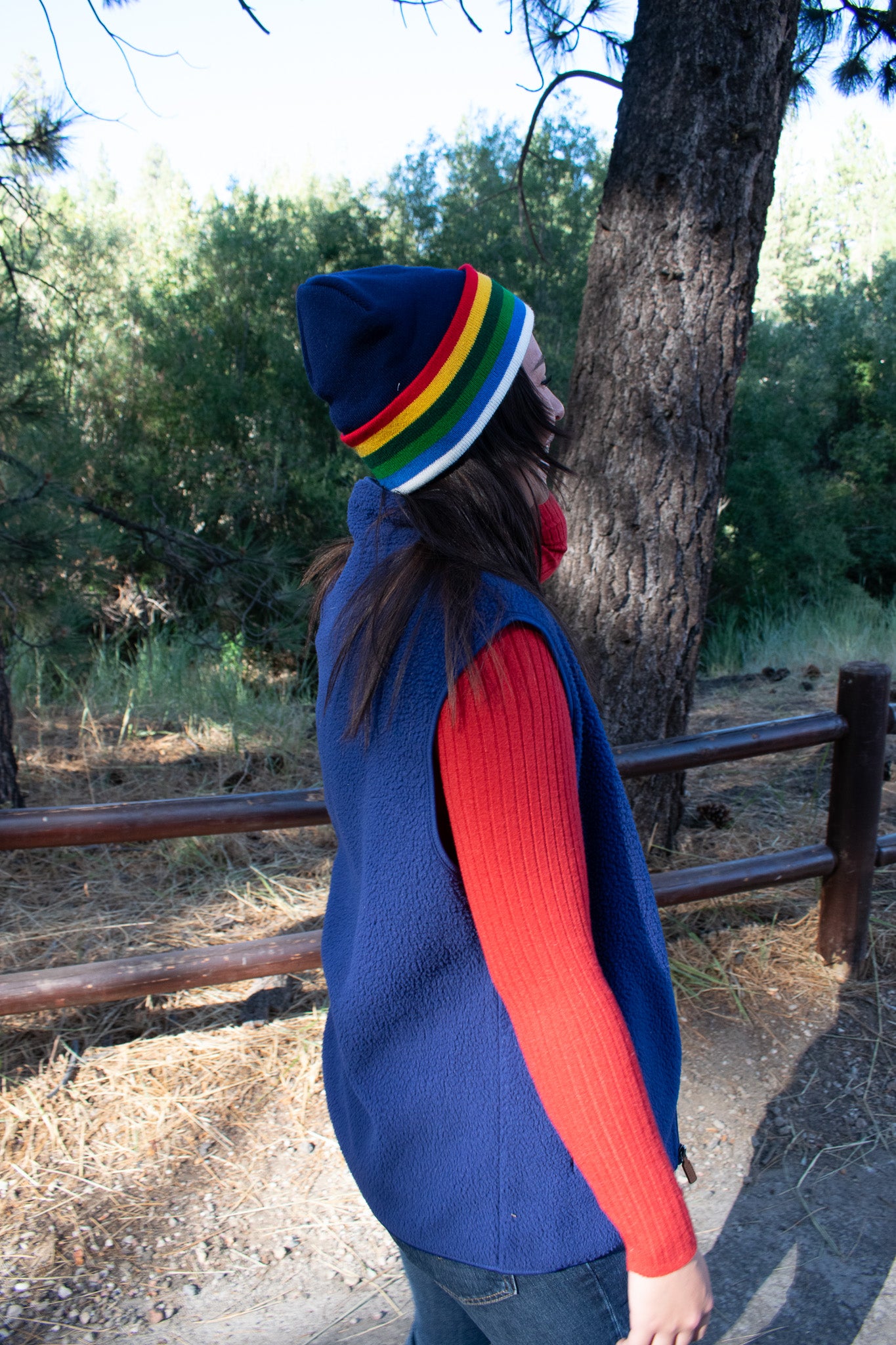 Crown & Ivy Sherpa Vest Blue Eve