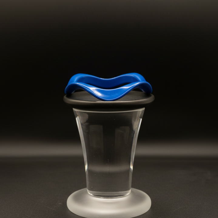 Royal Blue Acrylic Wavy Bangle Bracelet