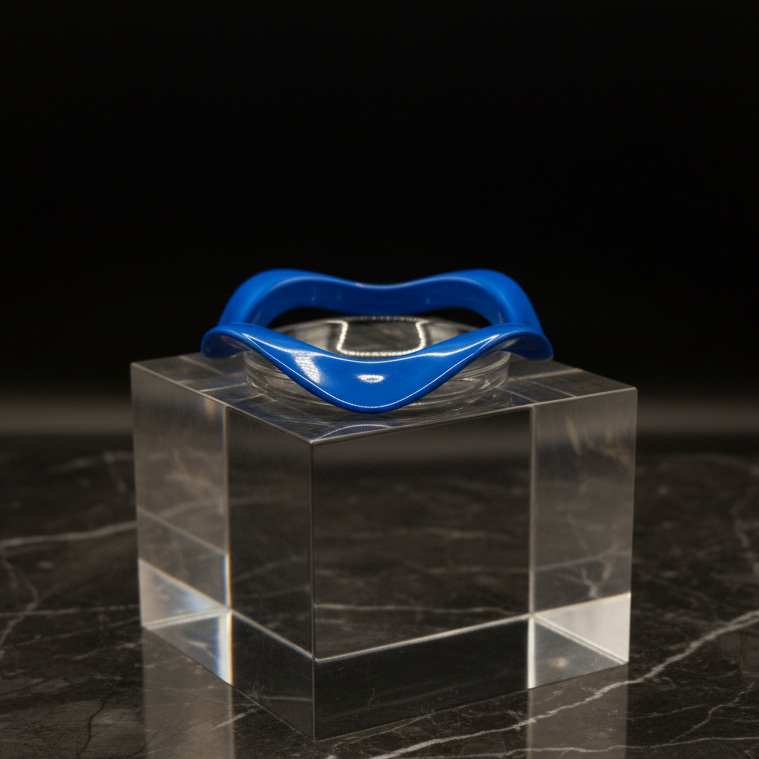 Royal Blue Acrylic Wavy Bangle Bracelet