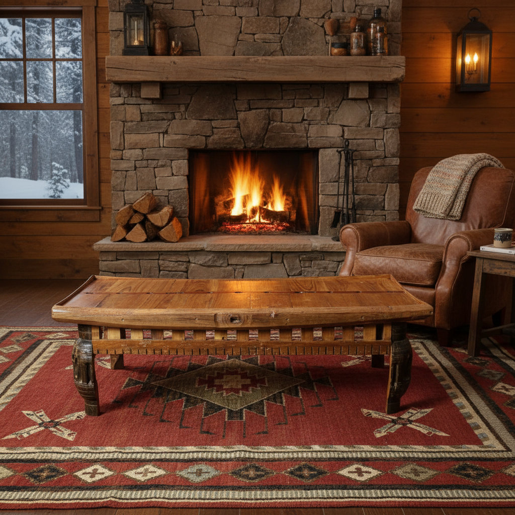 Reclaimed Hand Made Shipwrecked Wooden Coffee Table