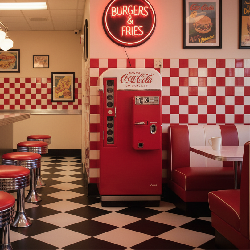 Vintage 50's Coca Cola Glass Bottle Vending Machine (Working Order)