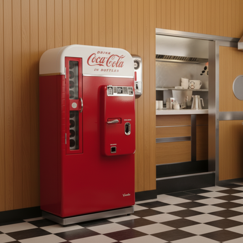 Vintage 50's Coca Cola Glass Bottle Vending Machine (Working Order)