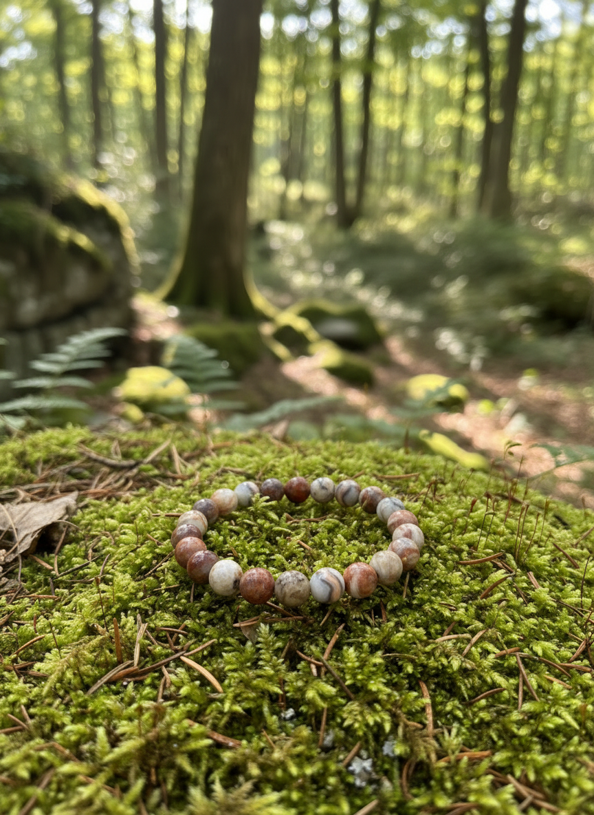 infinite warrior Agate beaded bracelet