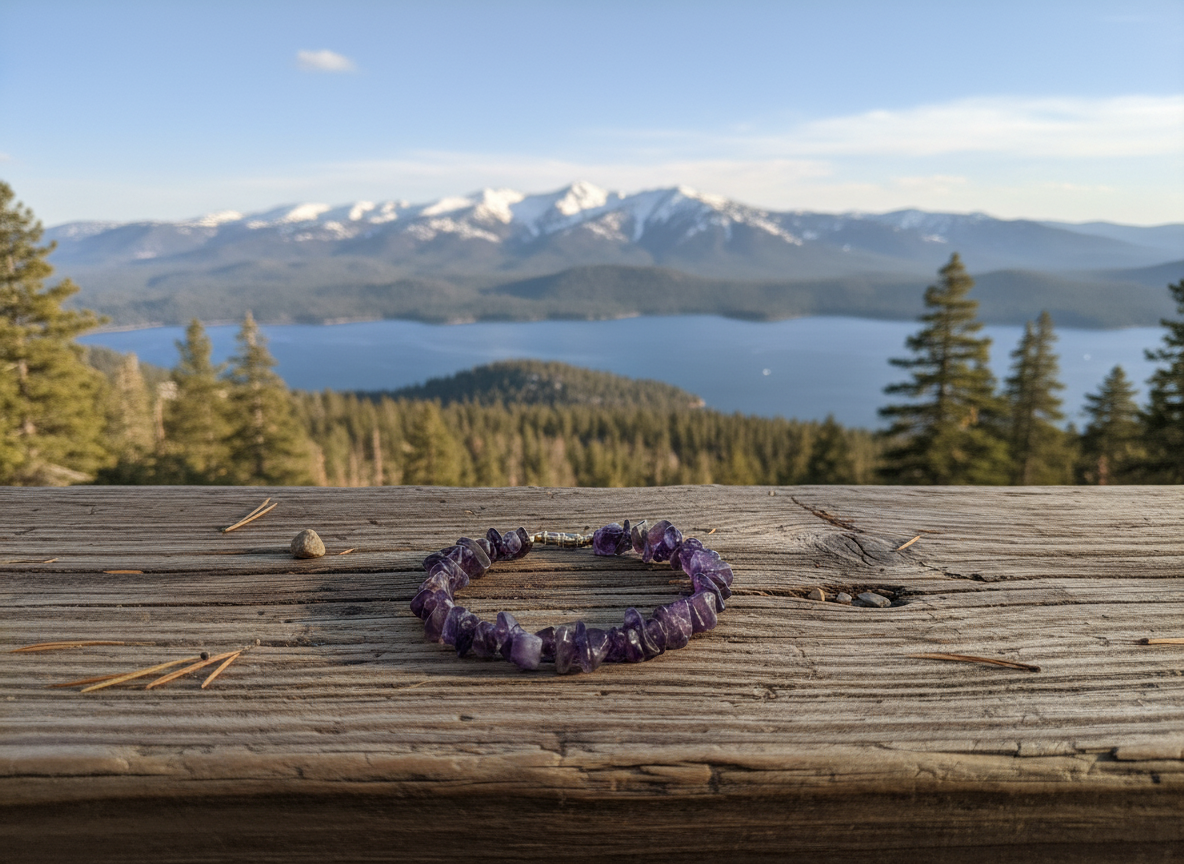 Chip Amethyst Bracelet With Twist Clasp