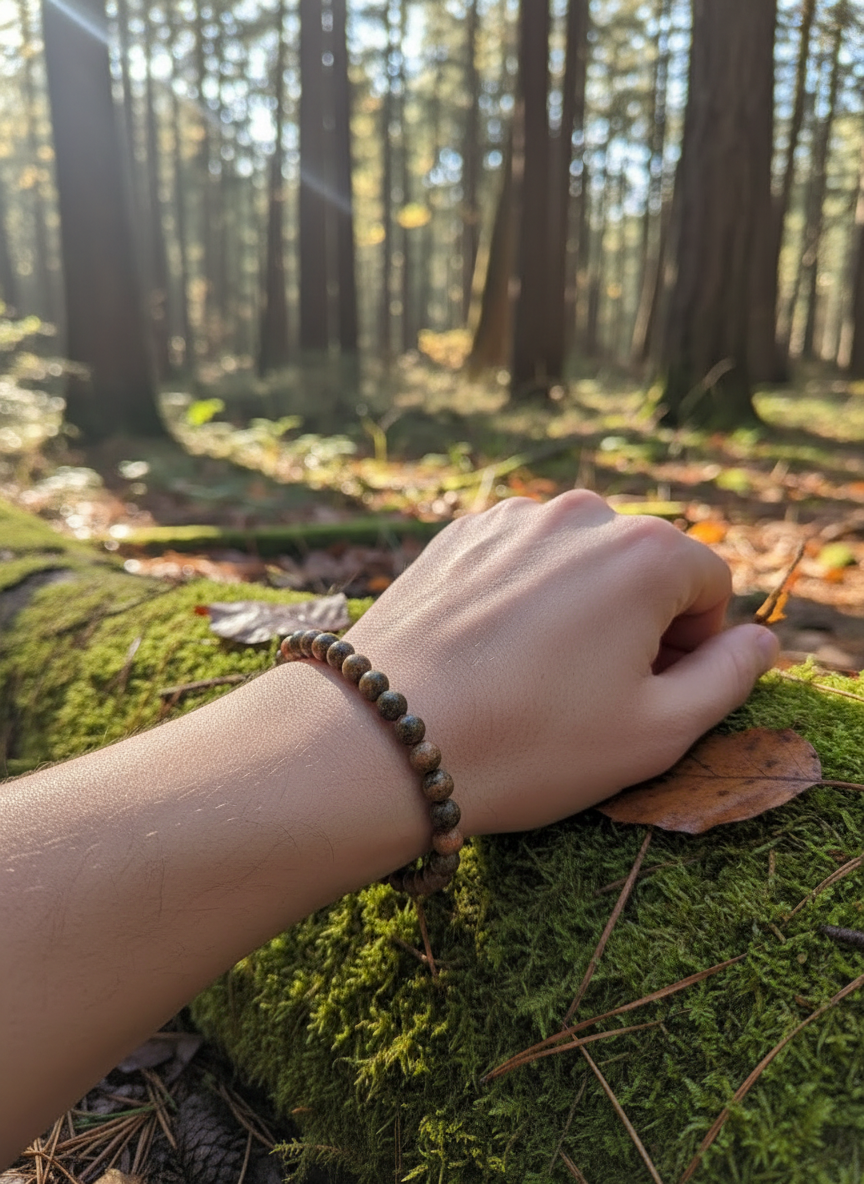 Unakite Beaded Bracelet