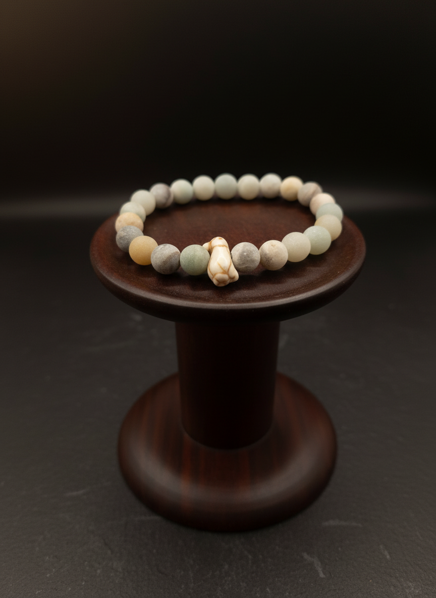 Fahlo Passage Sky Stone Bracelet With Penguin Carved Stone