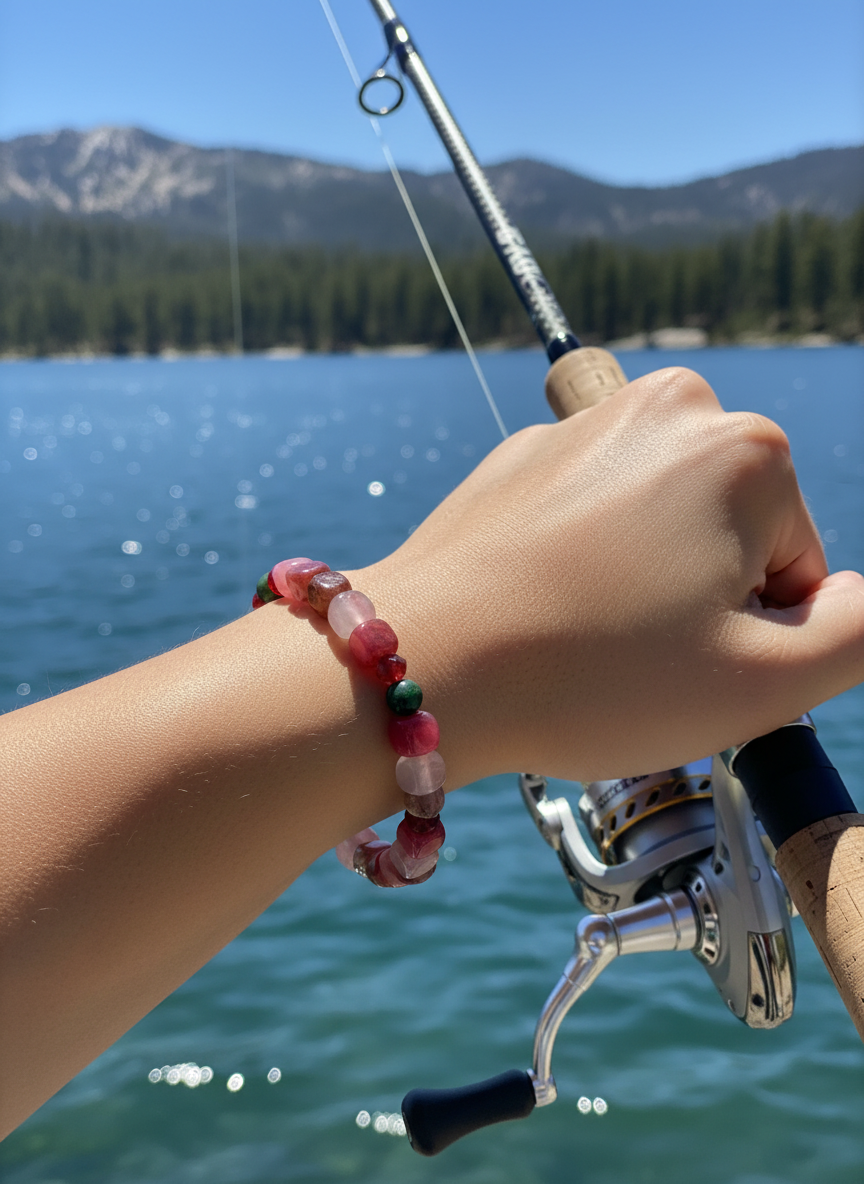 Mixed Agate Gemstone Beaded Bracelet