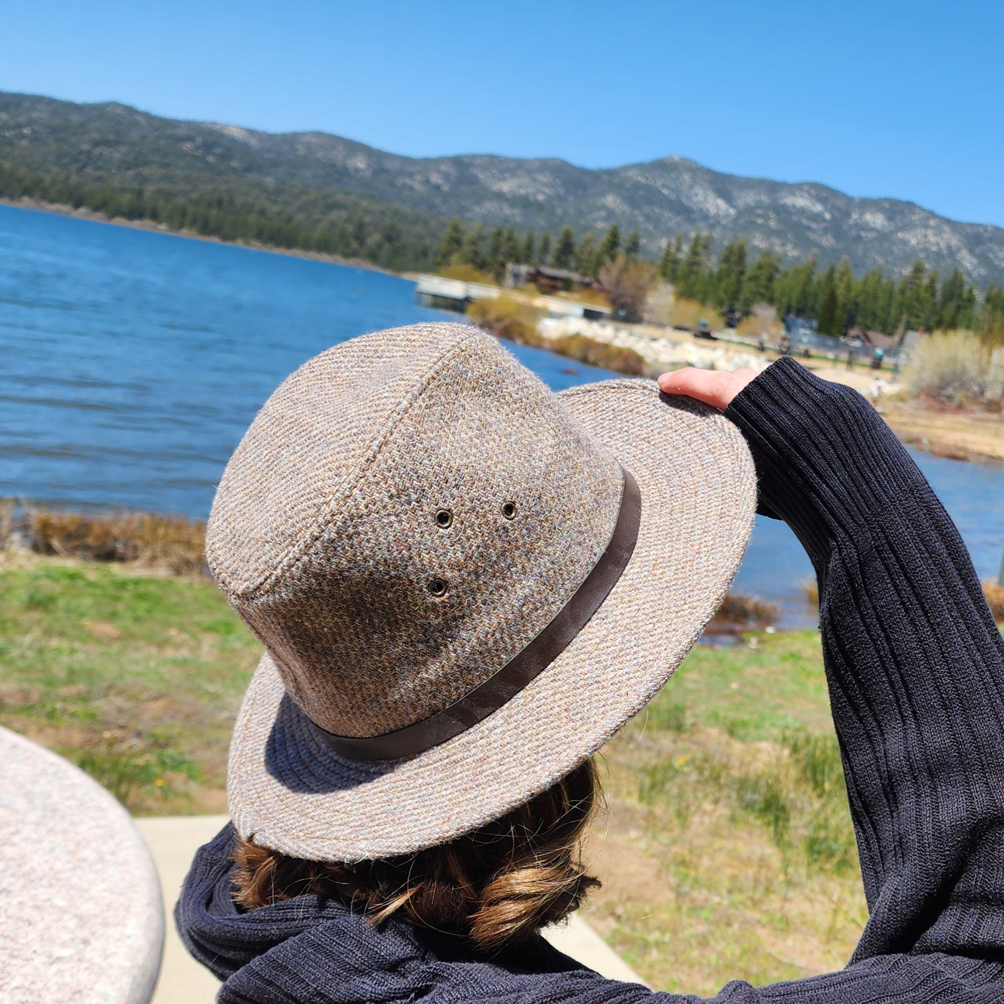 Vintage Pendleton Tweed Fedora 100% Pure Virgin Wool Made in USA 7 1/4