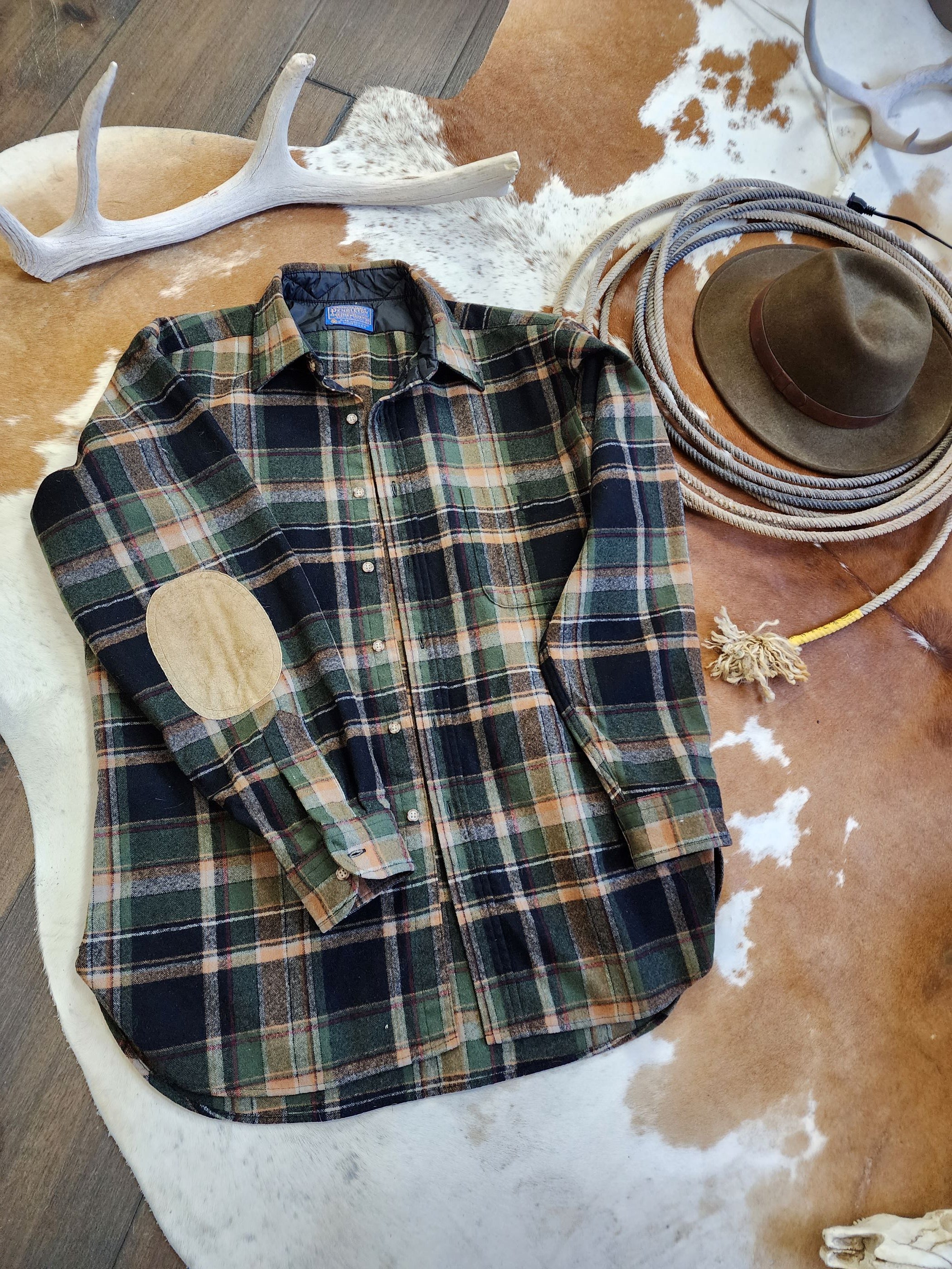 Vintage 80s Pendleton Virgin Wool Flannel Jacket