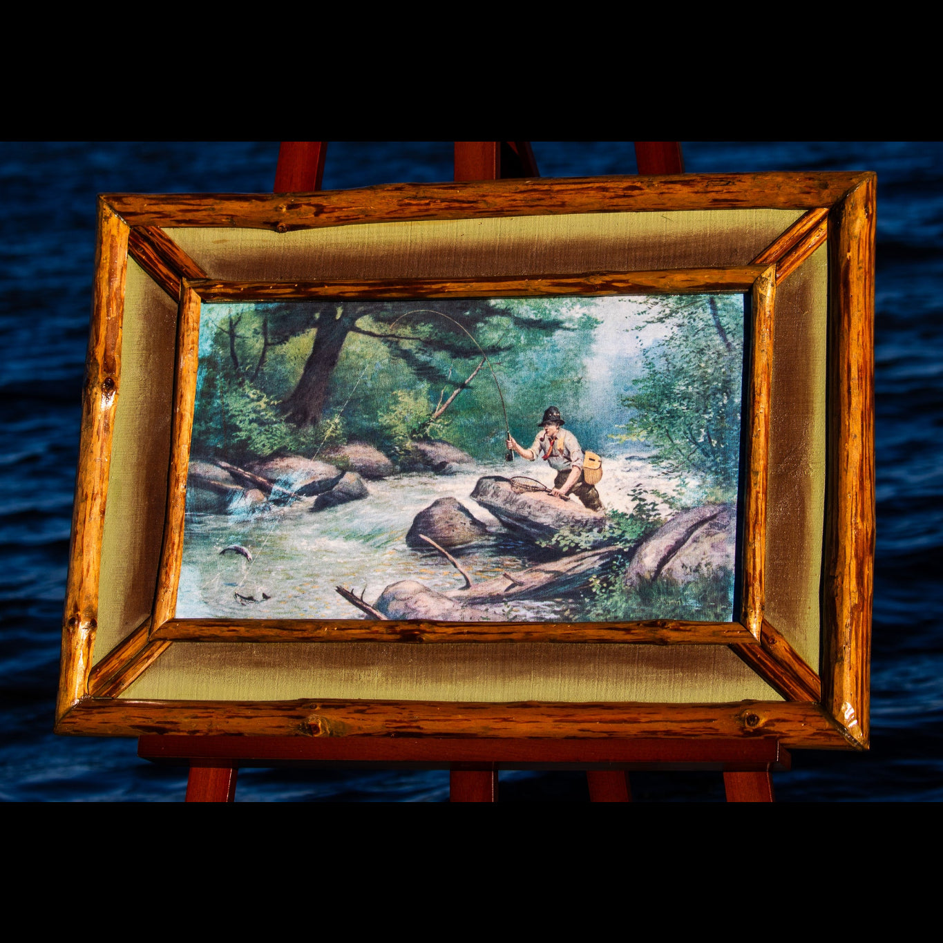 Fly Stream Fisherman Painting