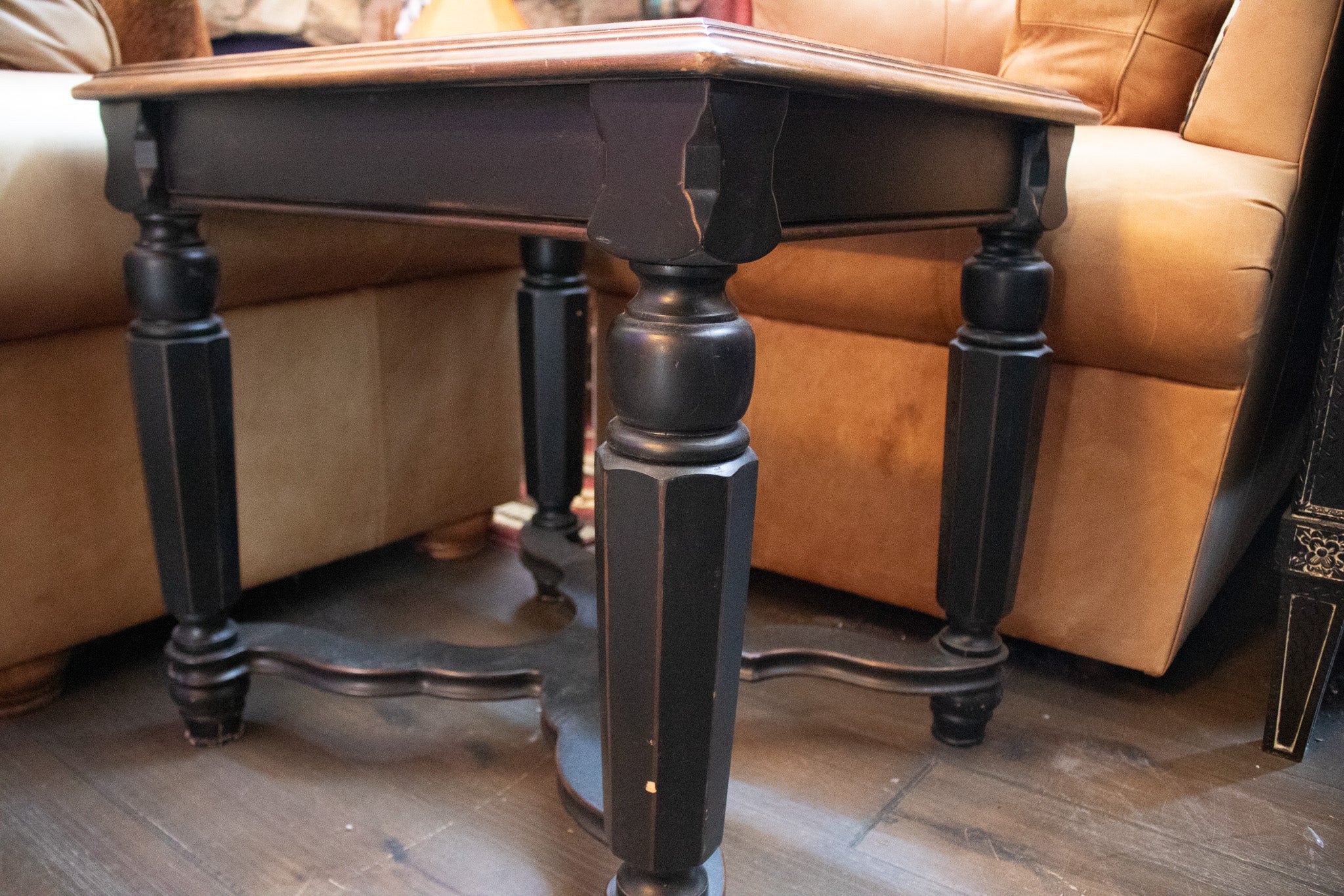 Square Coffee Table Top with Small Glass Inlay