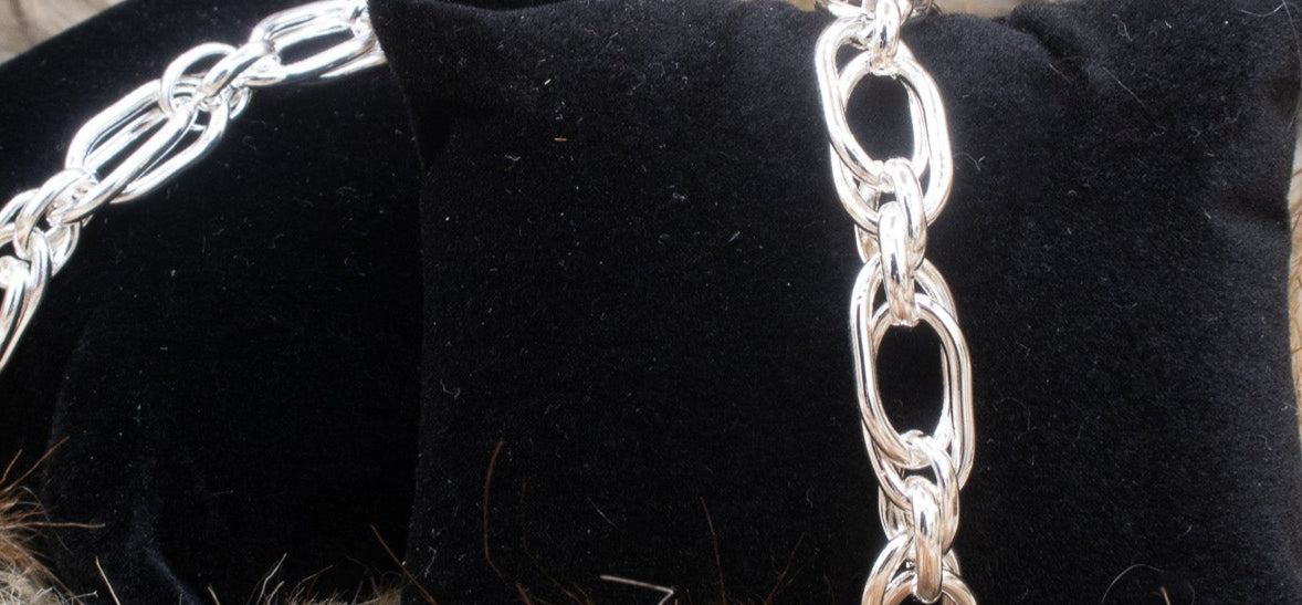 Silver Danty Double Chain Link Bracelet