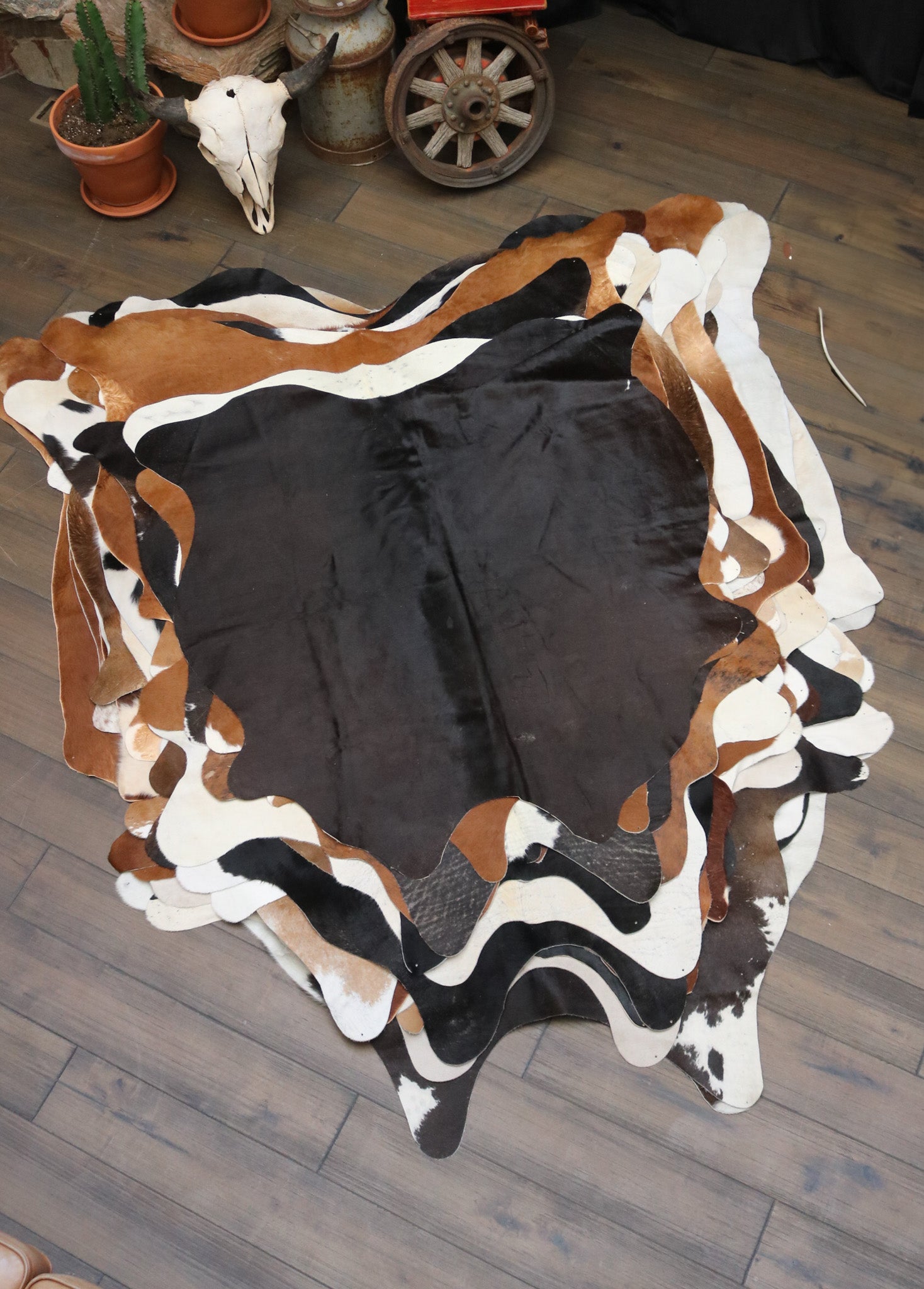 Radiant Black Cowhide Crafted by Artisans in Argentina