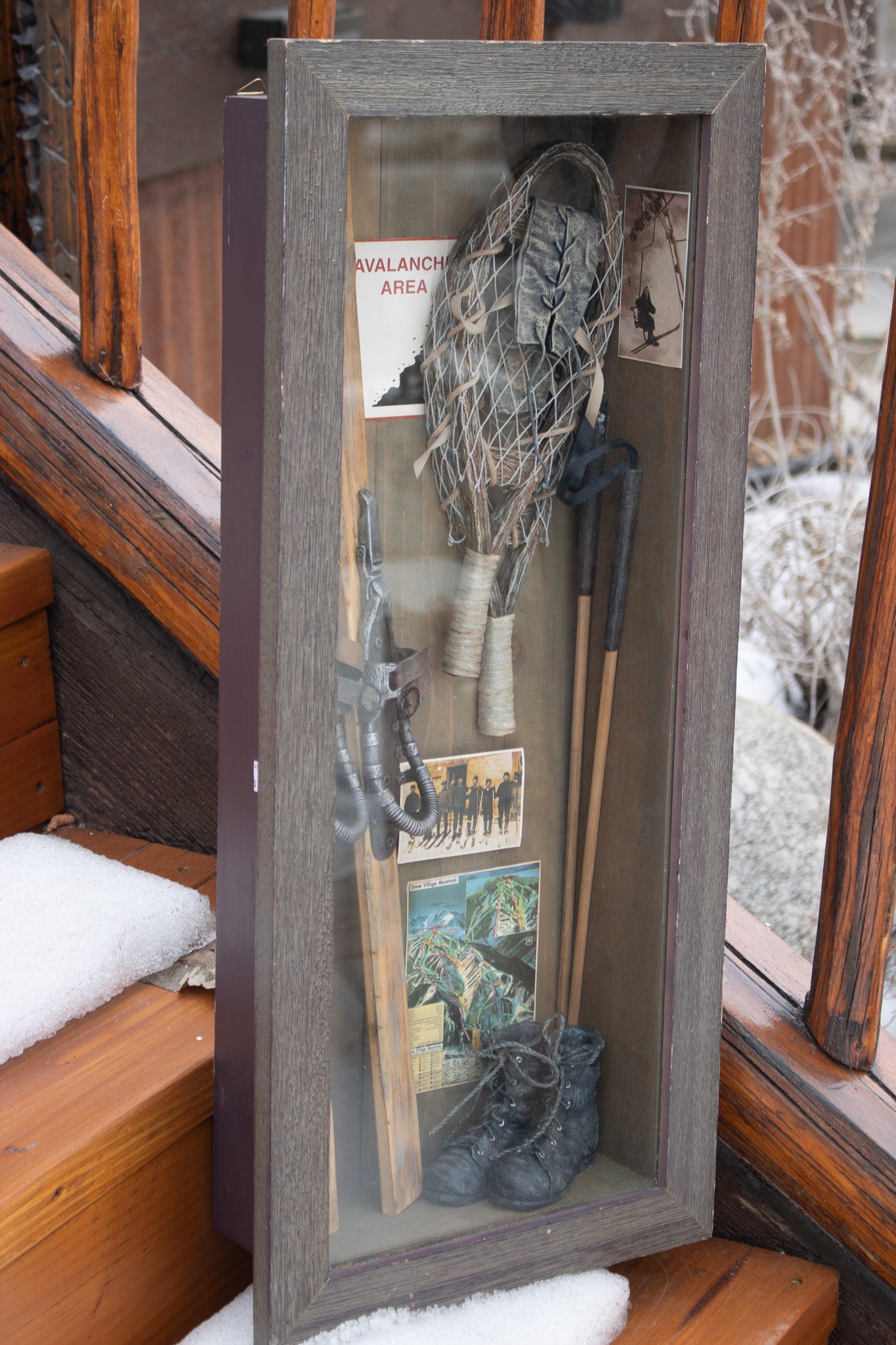 Curio Collection Skiing Model Windowpane with Certificate of Authenticity