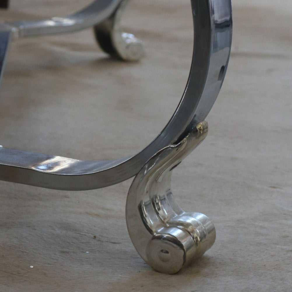 Kreiss Beveled Glass Chrome Body Rectangle End Table