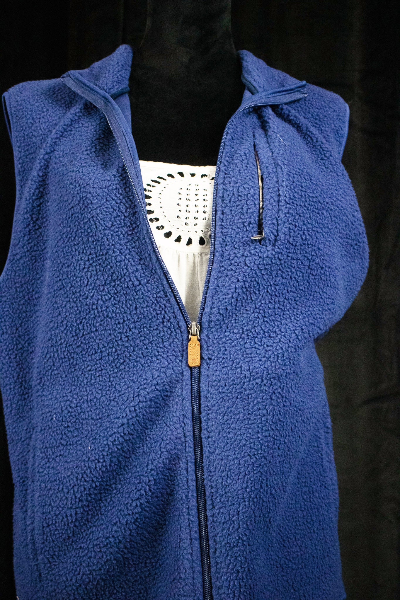 Crown & Ivy Sherpa Vest Blue Eve