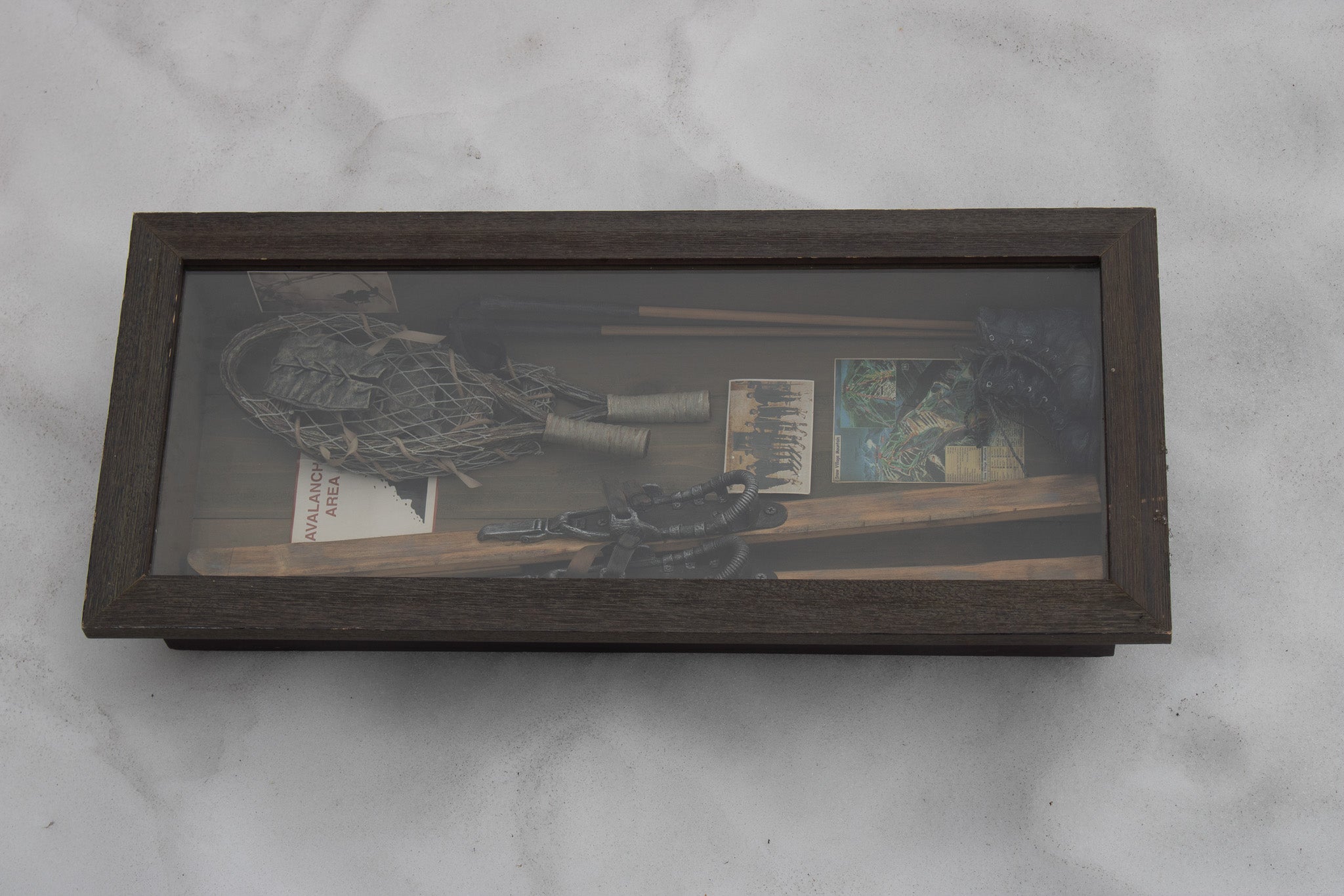 Curio Collection Skiing Model Windowpane with Certificate of Authenticity