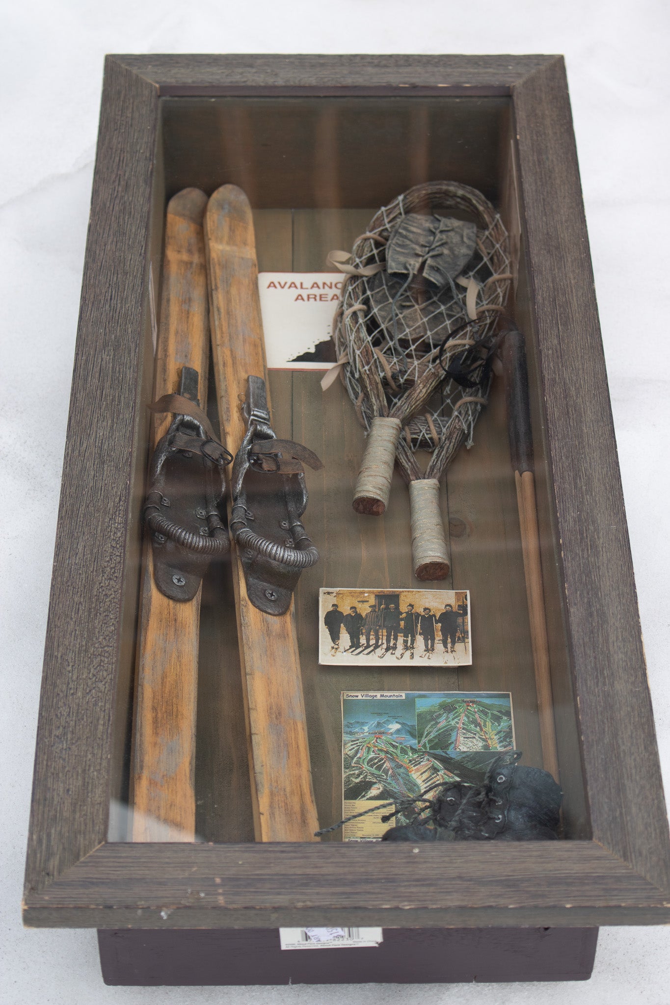 Curio Collection Skiing Model Windowpane with Certificate of Authenticity