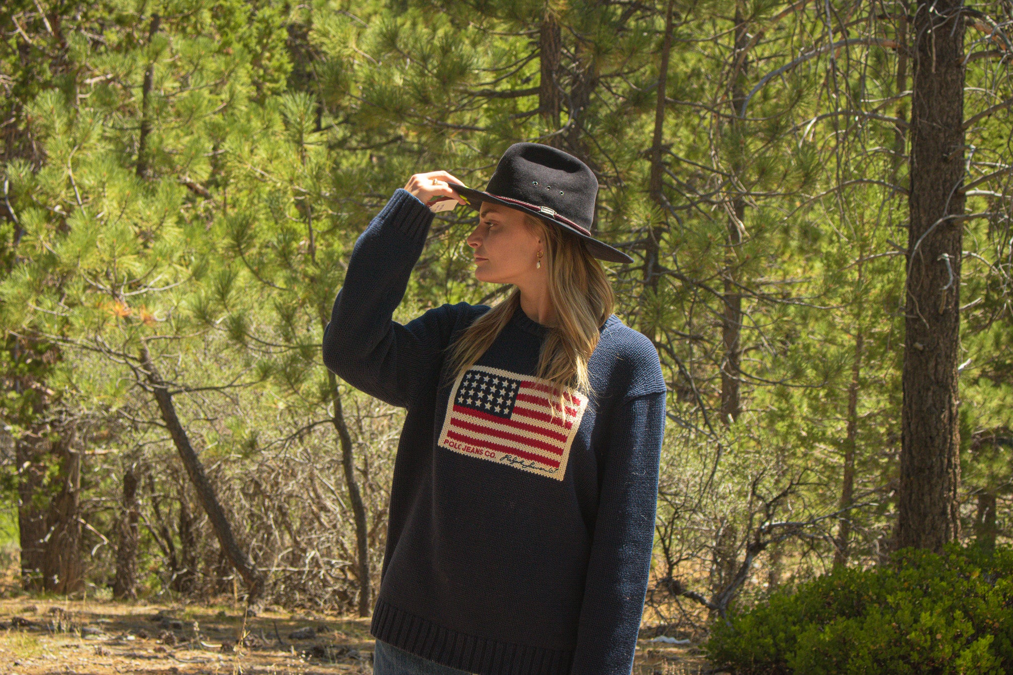 Polo Jeans Co. Ralph Lauren 67' American Flag Sweater Medium