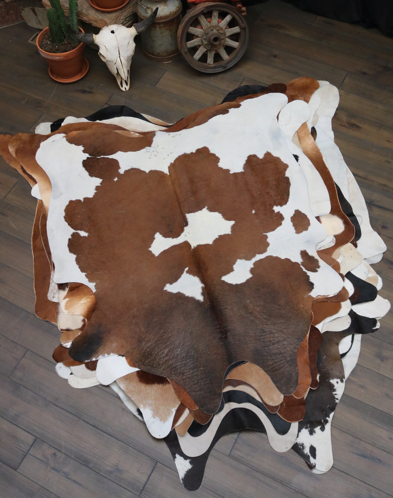Fabulous Brown and White Cowhide Handcrafted in Brazil