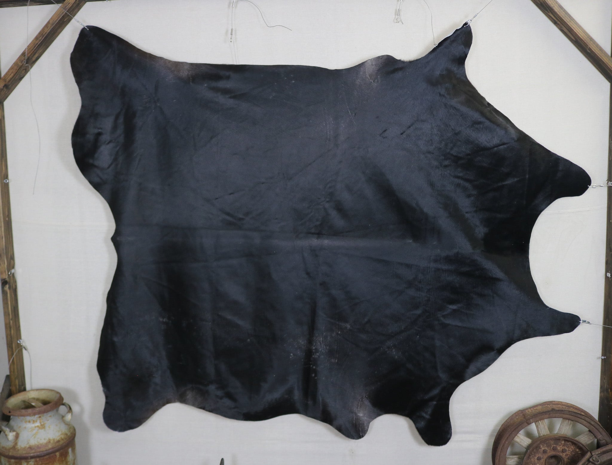 Luxurious Black Cowhide Handcrafted in Brazil